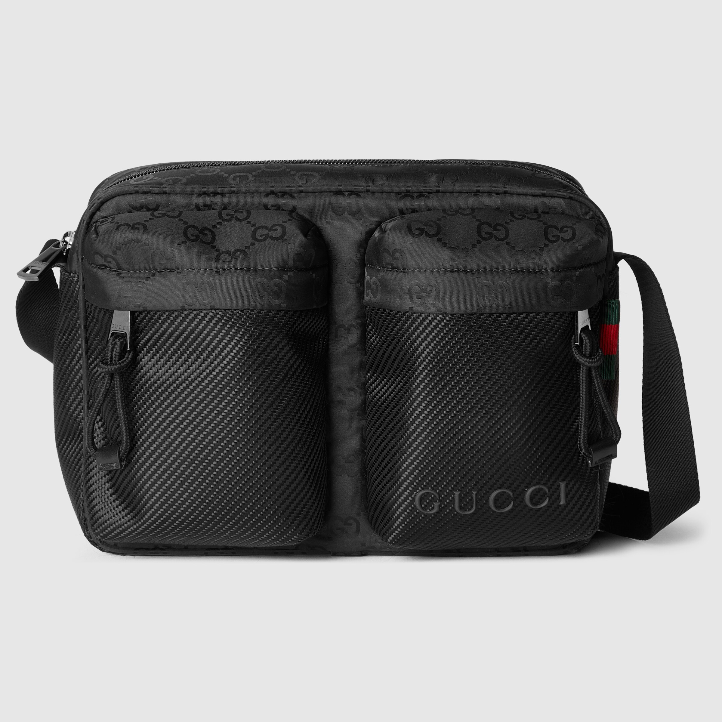 GUCCI NEXUS SMALL CROSSBODY BAG 37 IN BLACK NYLON