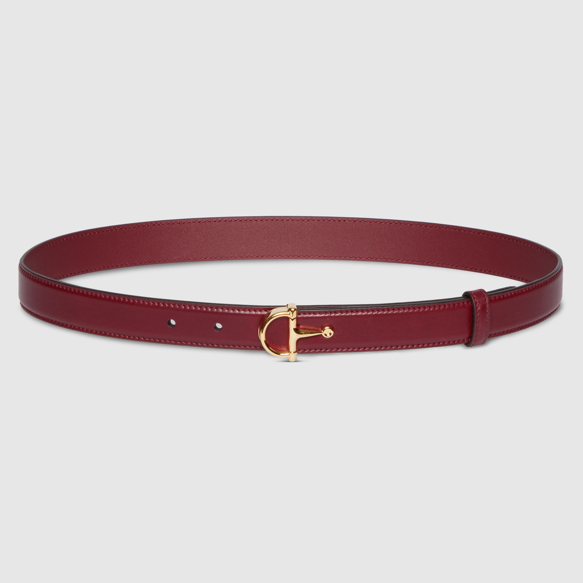 ベルト GUCCI Rosso Ancora thin belt with half buckle GG Marmont thin belt in Rosso Ancora red leather | GUCCI® US