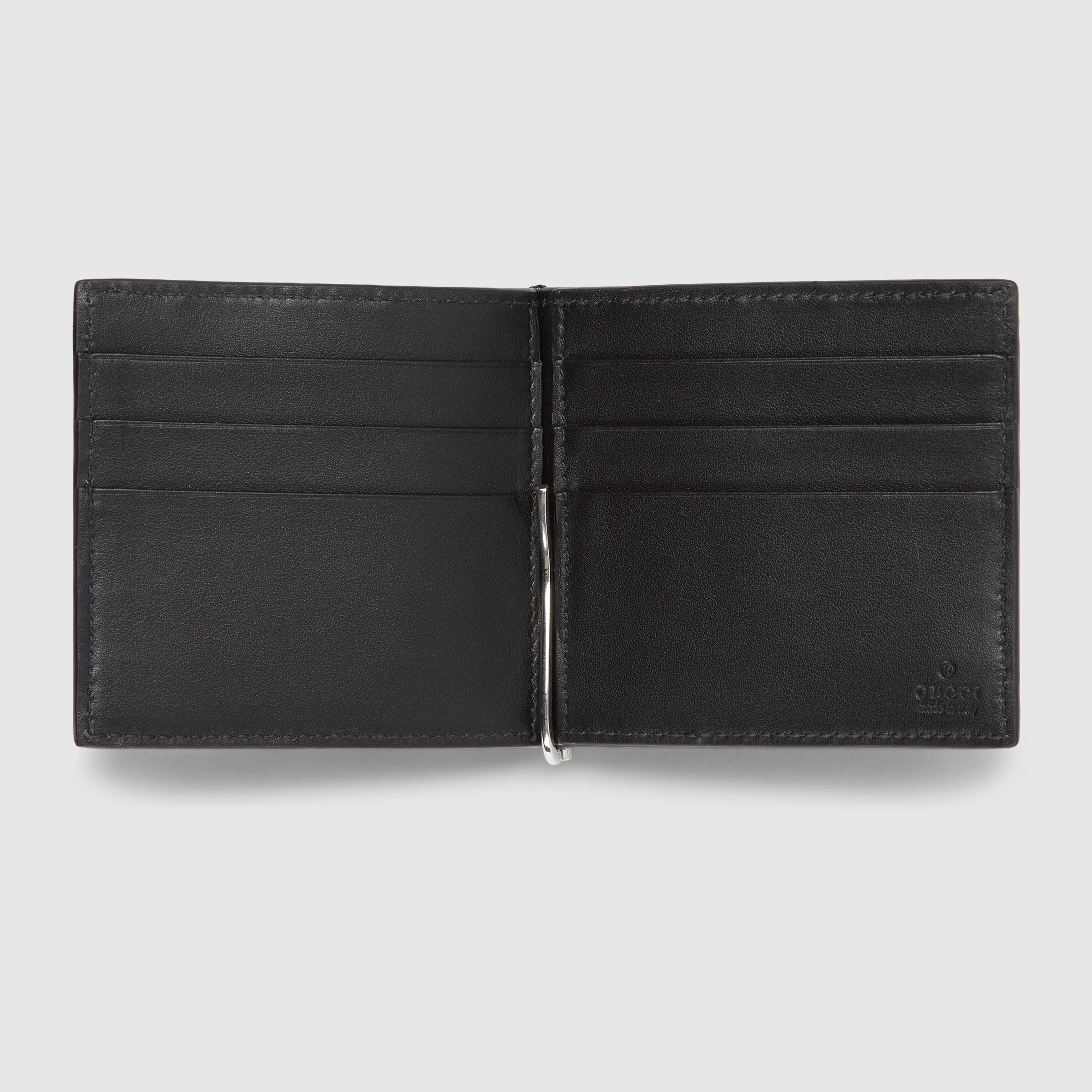 グッチ インプリント〕マネークリップ ・ブラック GGレザー | GUCCI公式