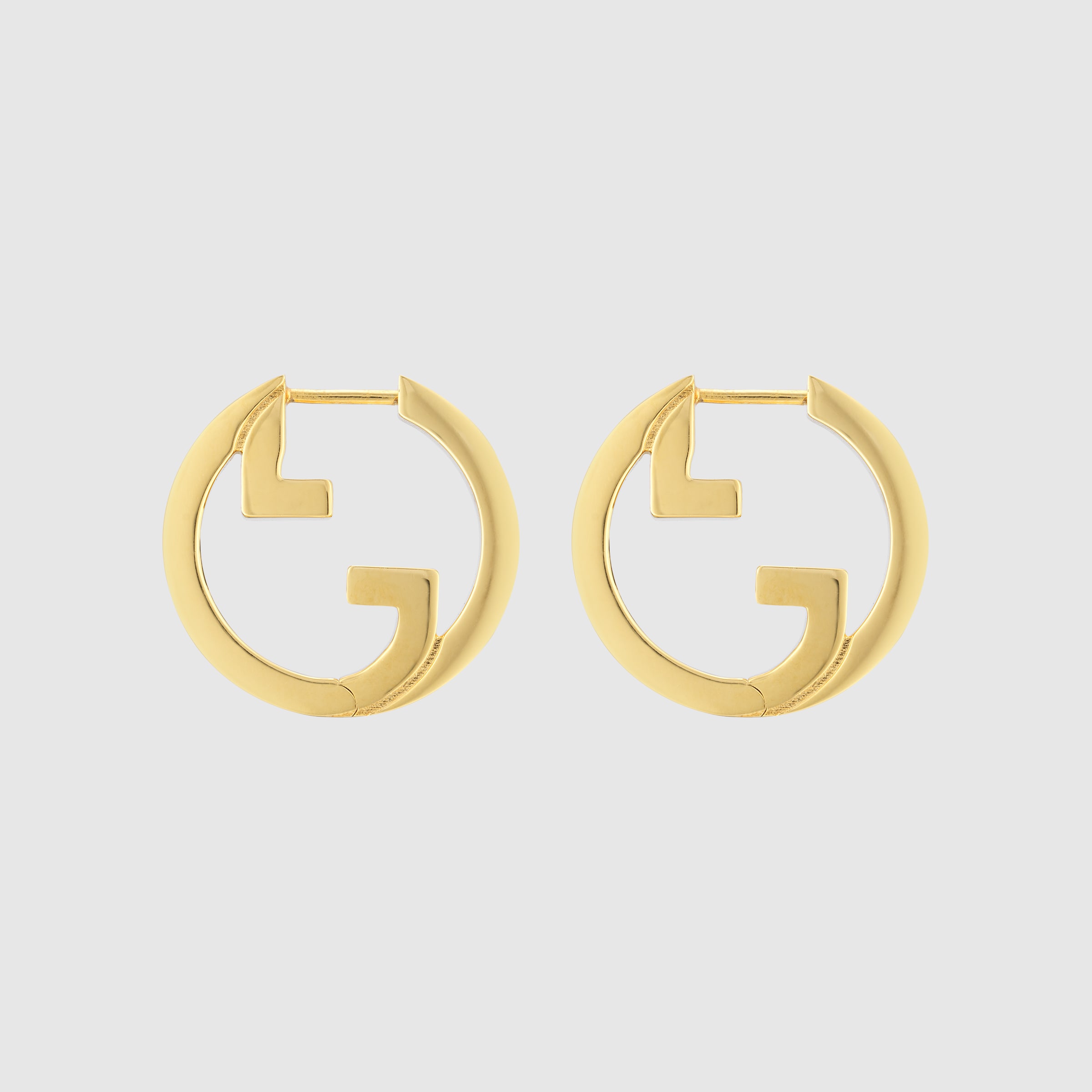Gucci Blondie hoop earrings in gold-toned metal | GUCCI® US