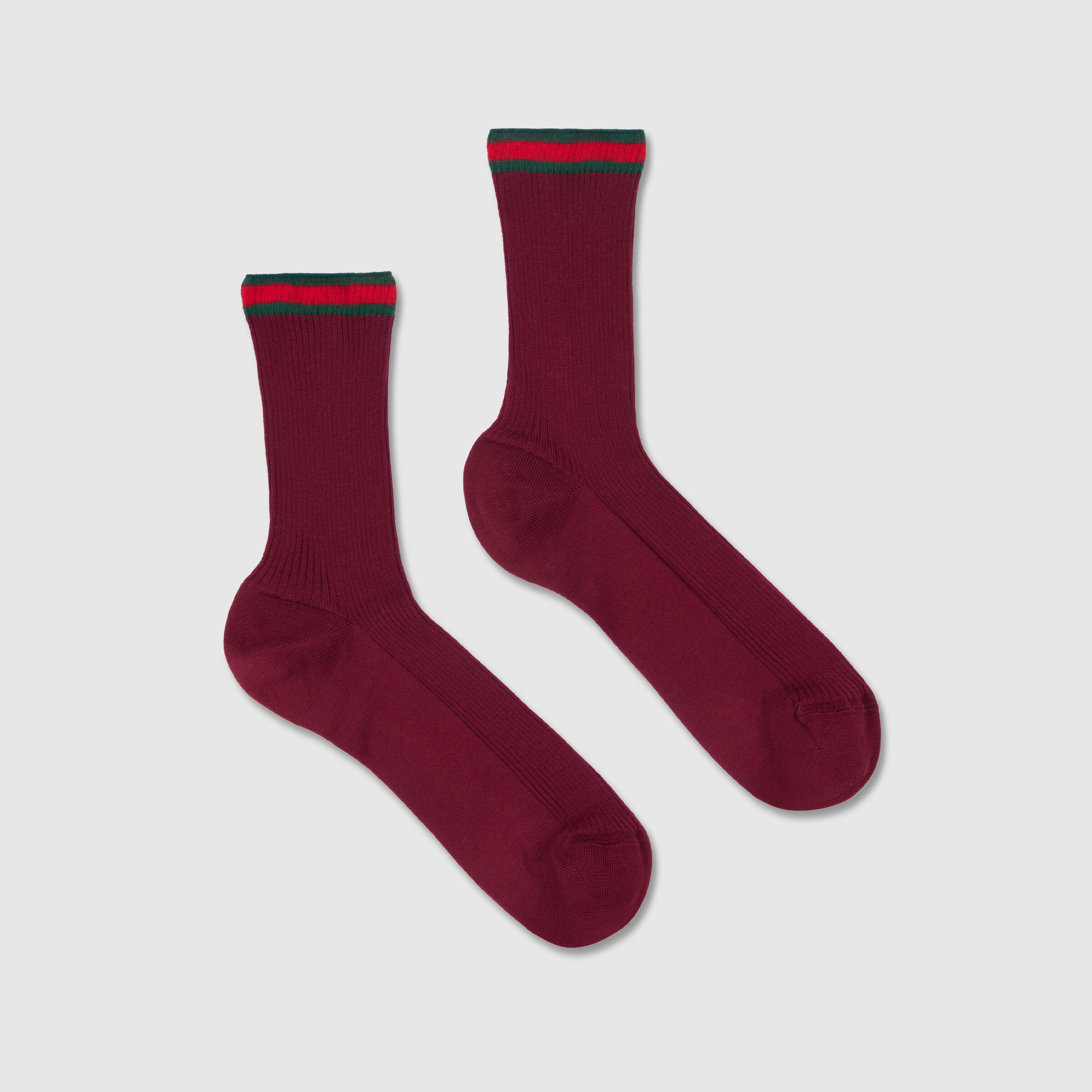 レッグウェア Gucci x adidas long cotton web socks Gucci x Adidas X-Long Sock White & Black Women Sz S