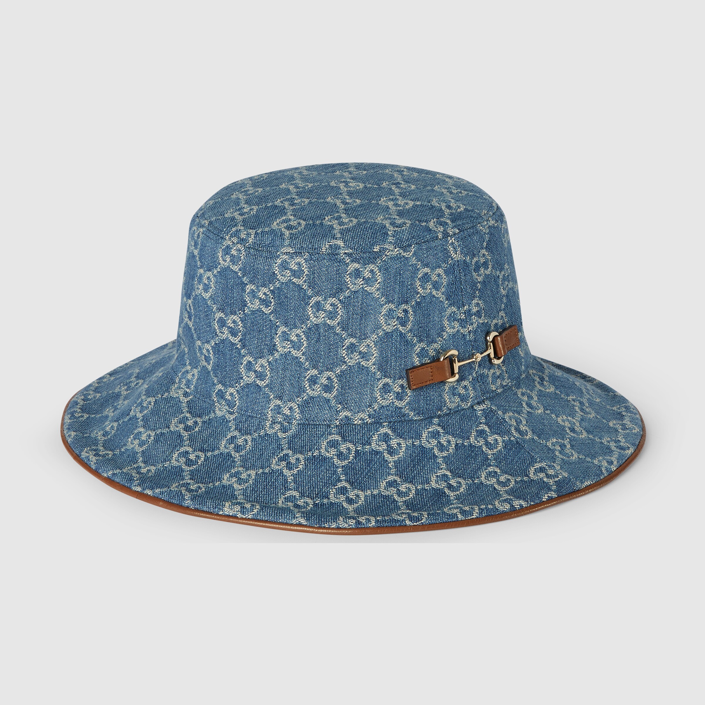 ハット Gucci Denim Bucket Hat GG denim bucket hat in blue and white | GUCCI® US