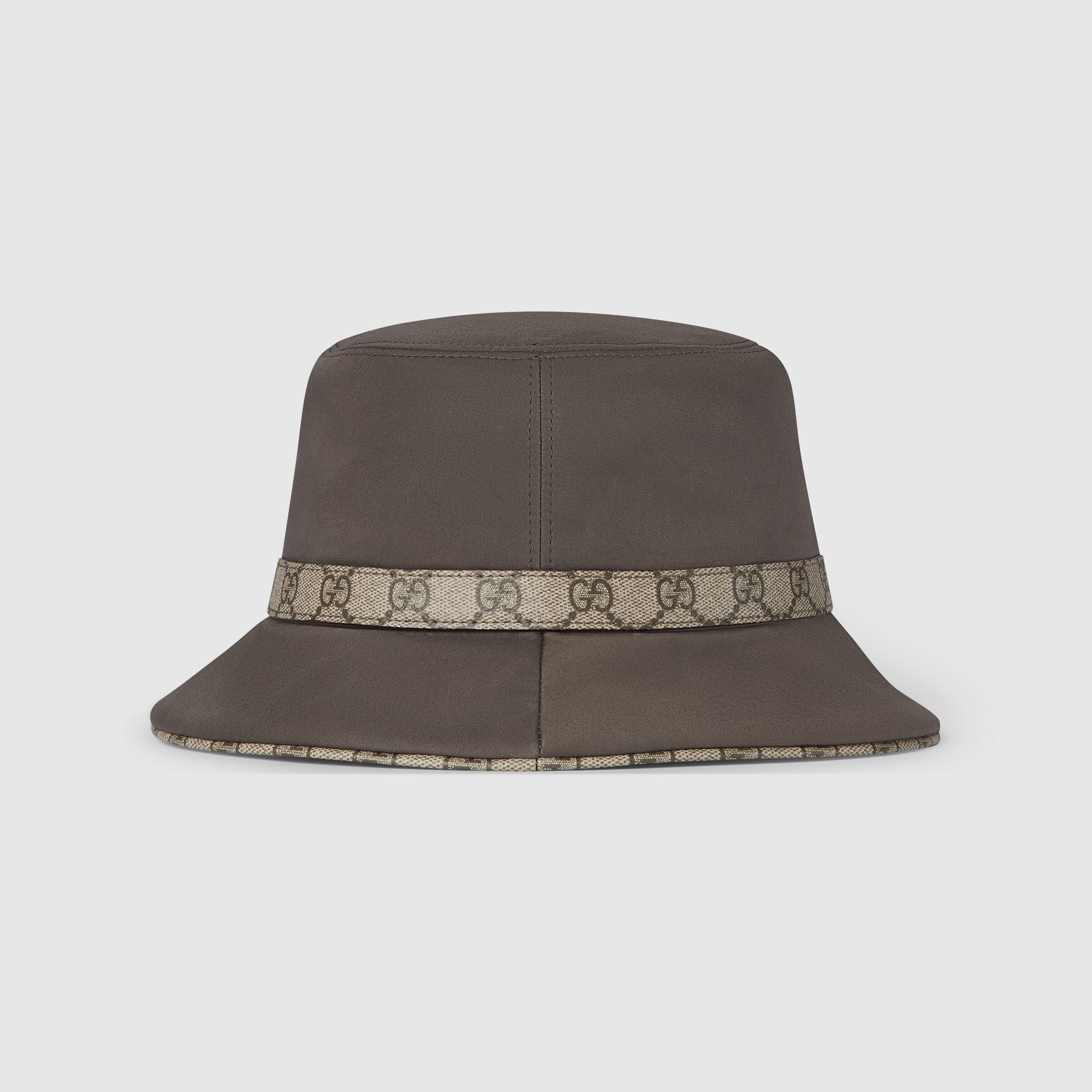 ダブルG付き コットン フェドラハット ・ダークブラウン | GUCCI公式