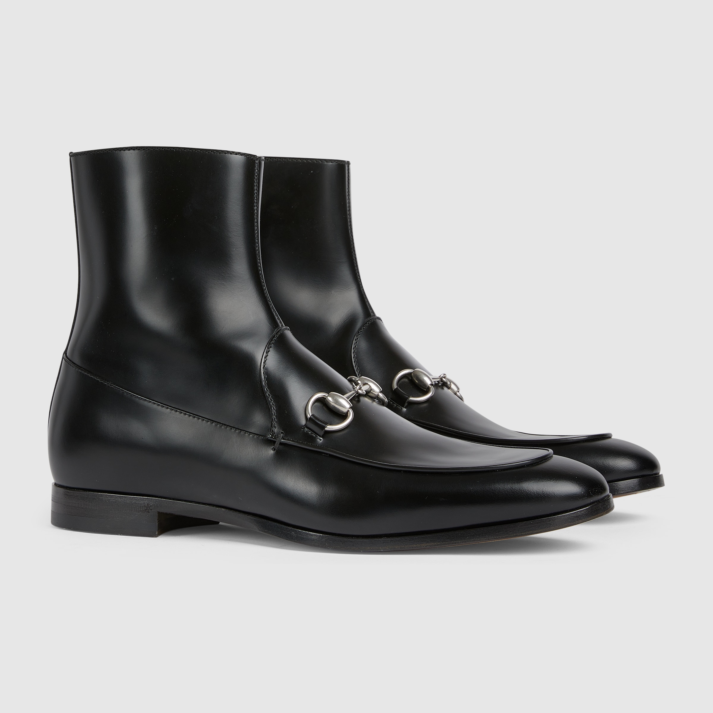 GUCCI ブラック ラバー ショートブーツ org.jpg