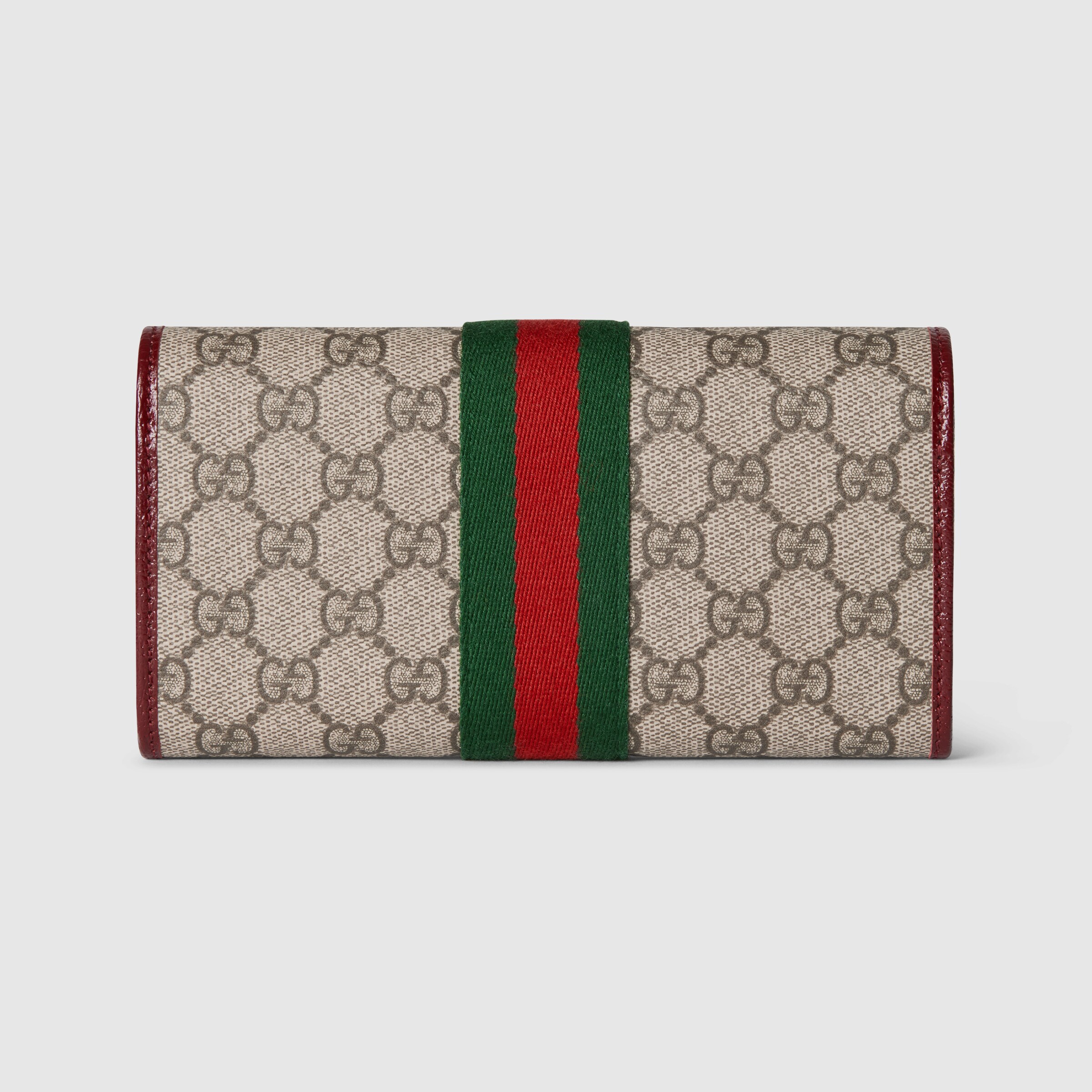 【美品】GUCCI グッチ オフィディア GG コンチネンタルウォレット オフィディア〕コンチネンタルウォレット ・ベージュ＆ブラウン GG