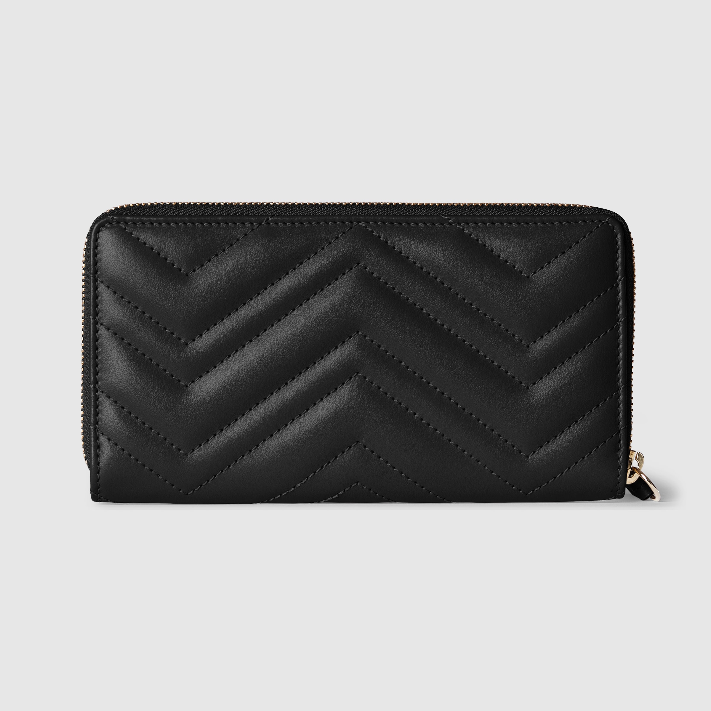 ダブルG ジップアラウンドウォレット ・ブラック レザー | GUCCI公式