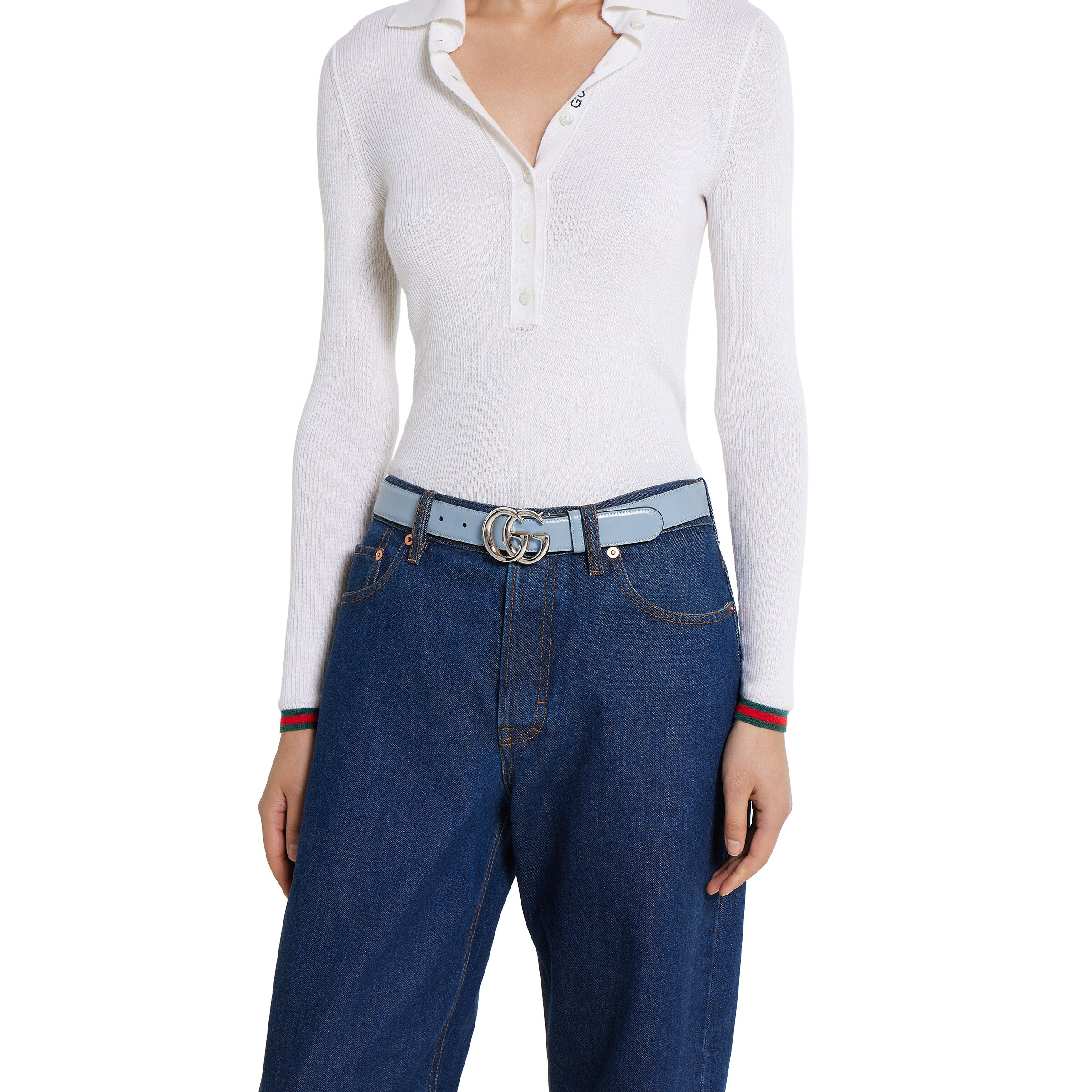 GUCCI ベルト　水色 625839_0YA0Y_4928_001_100_0000