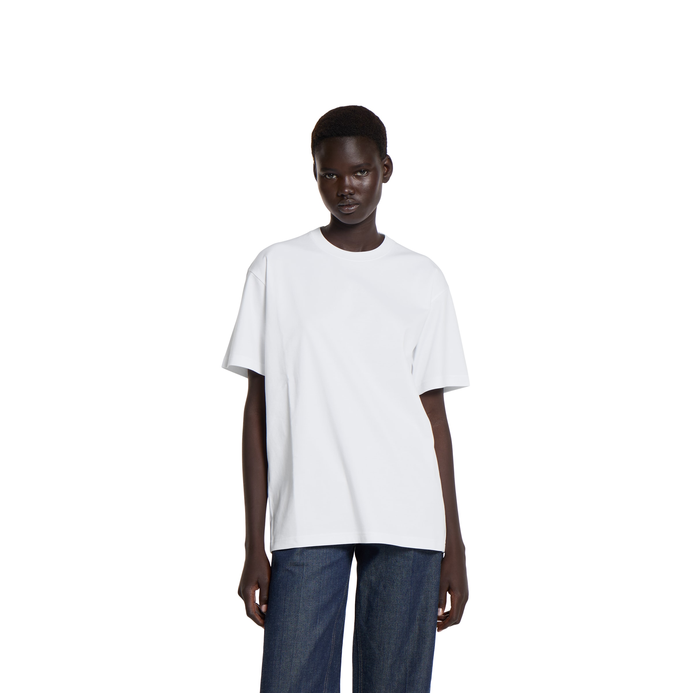 Tシャツ・カットソー COTTON BLEND T-SHIRT Cotton Jersey T-shirt with logo in white | GUCCI® CA
