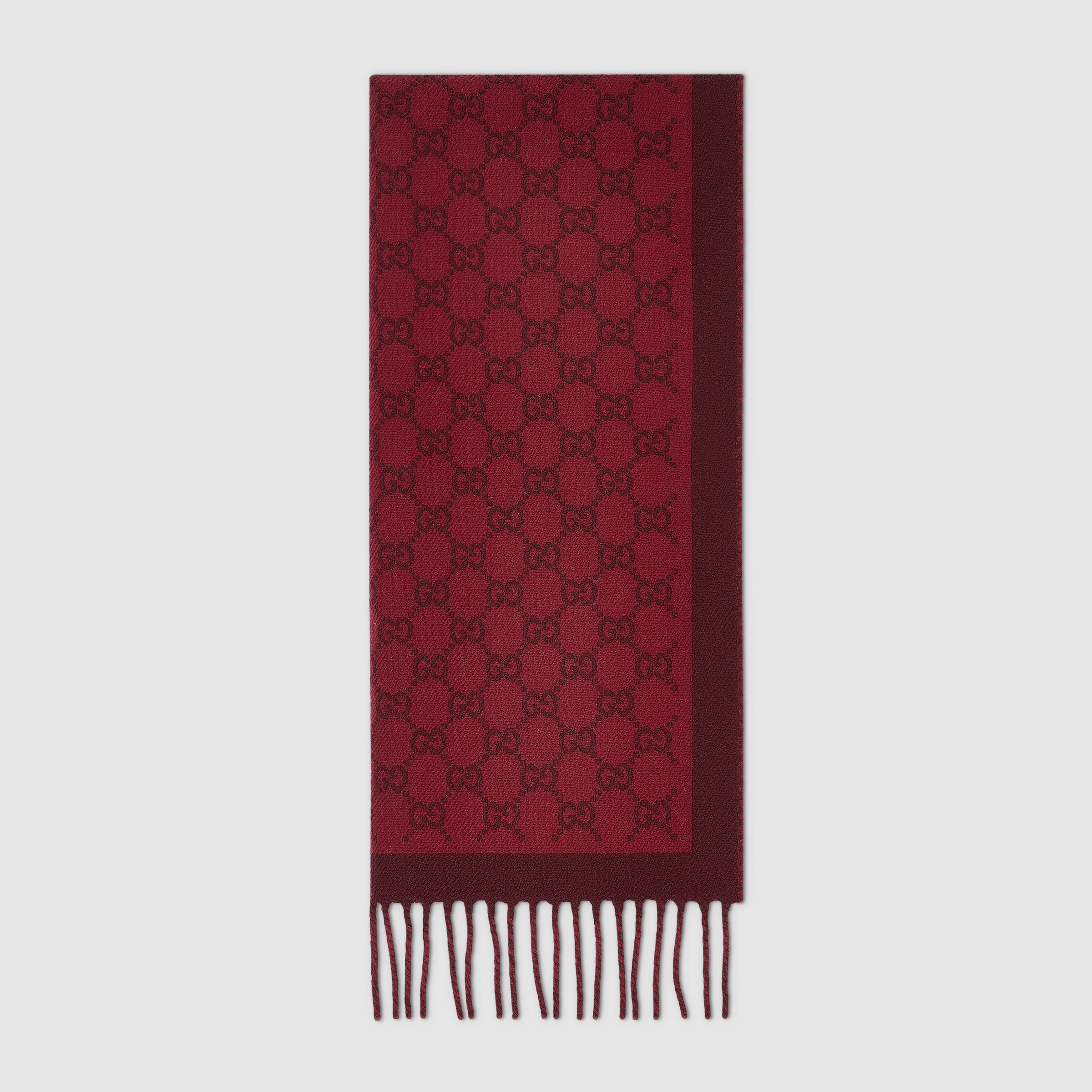 GG wool scarf in red and bordeaux | GUCCI® US