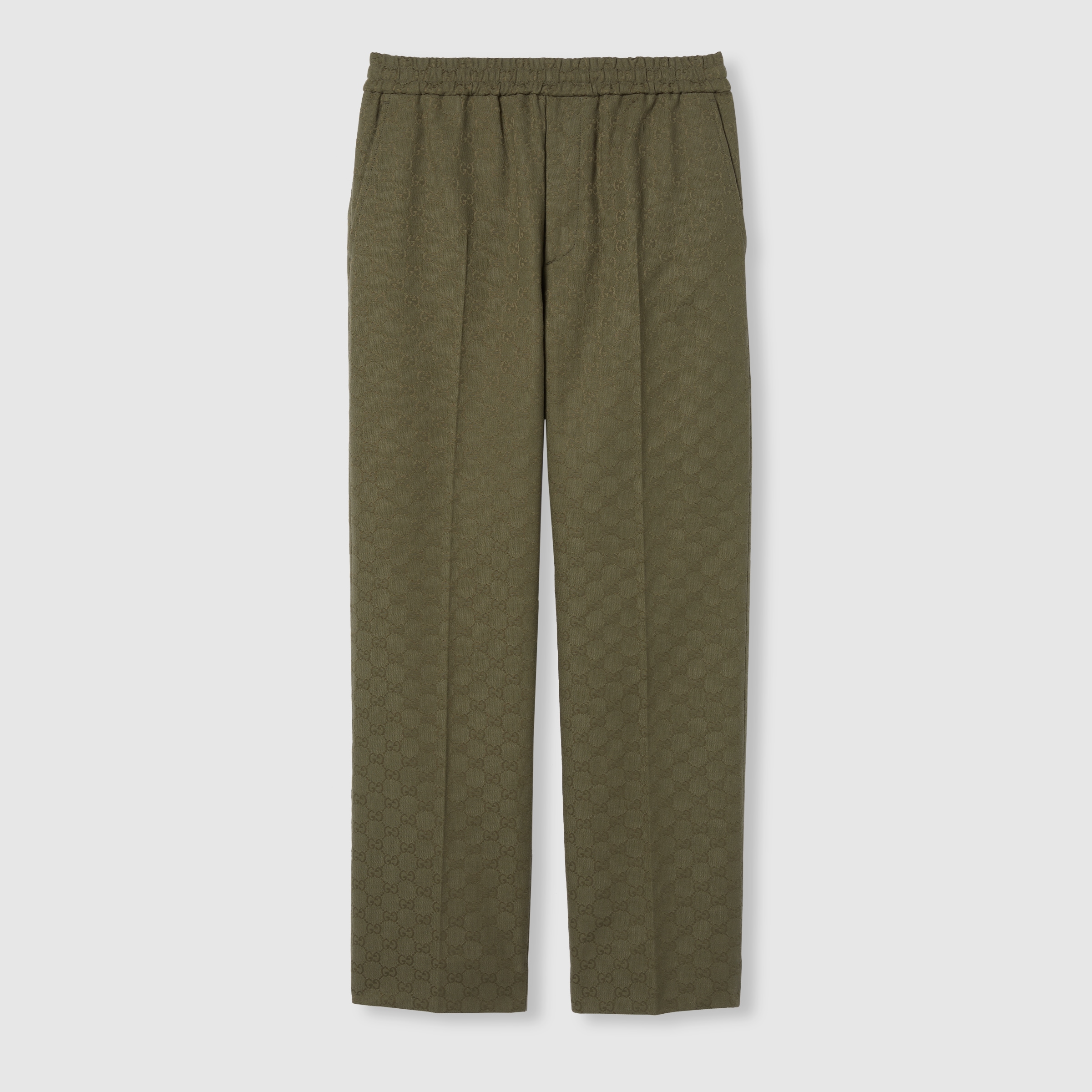 【関税&送料込】Gucci Olive Green Gg Fabric Pant 794410_ZABPQ_9727_003_100_0000