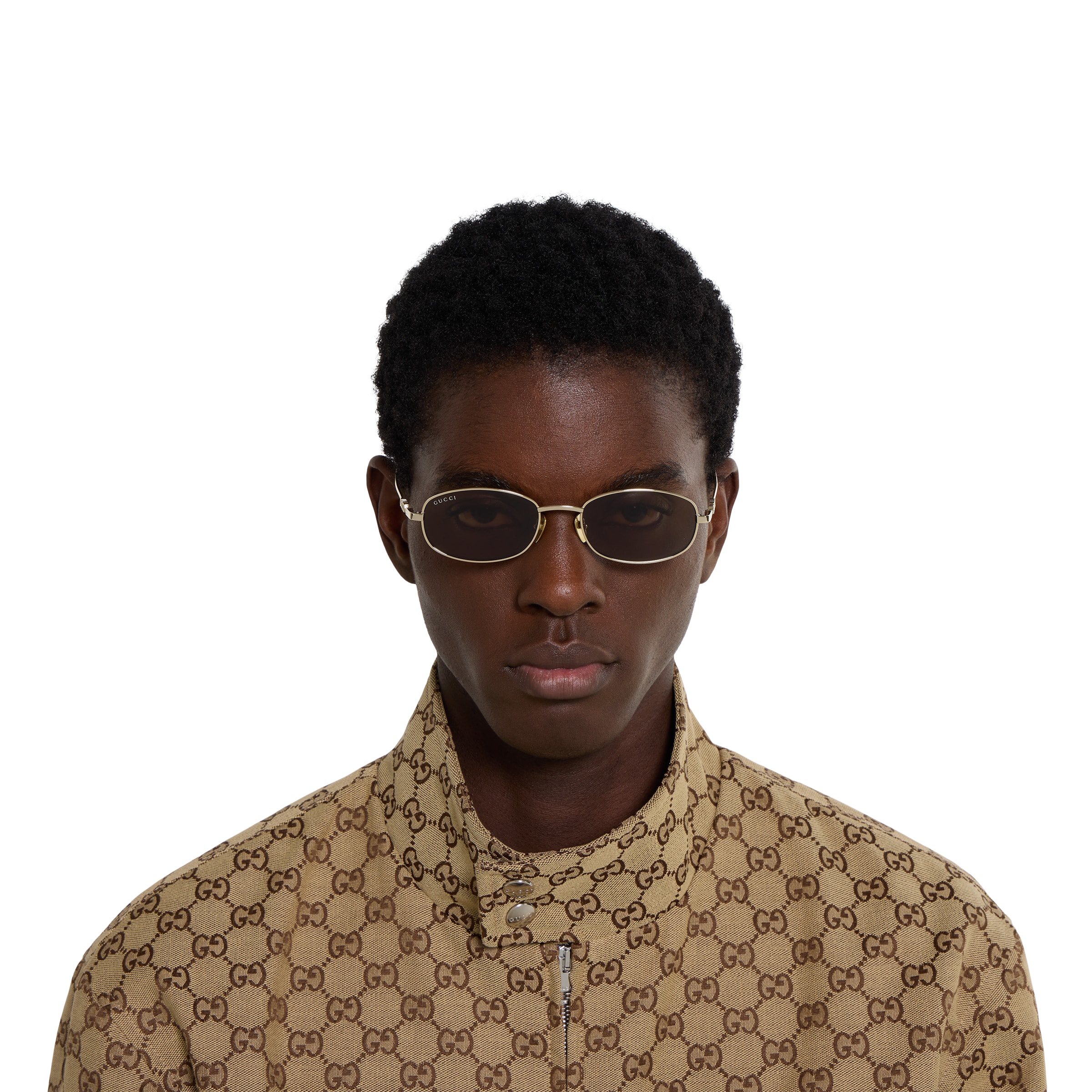 サングラス GUCCI Oval gold/brown sunglasses Gucci Oval Frame Sunglasses - Gold-Gold-Brown | Editorialist