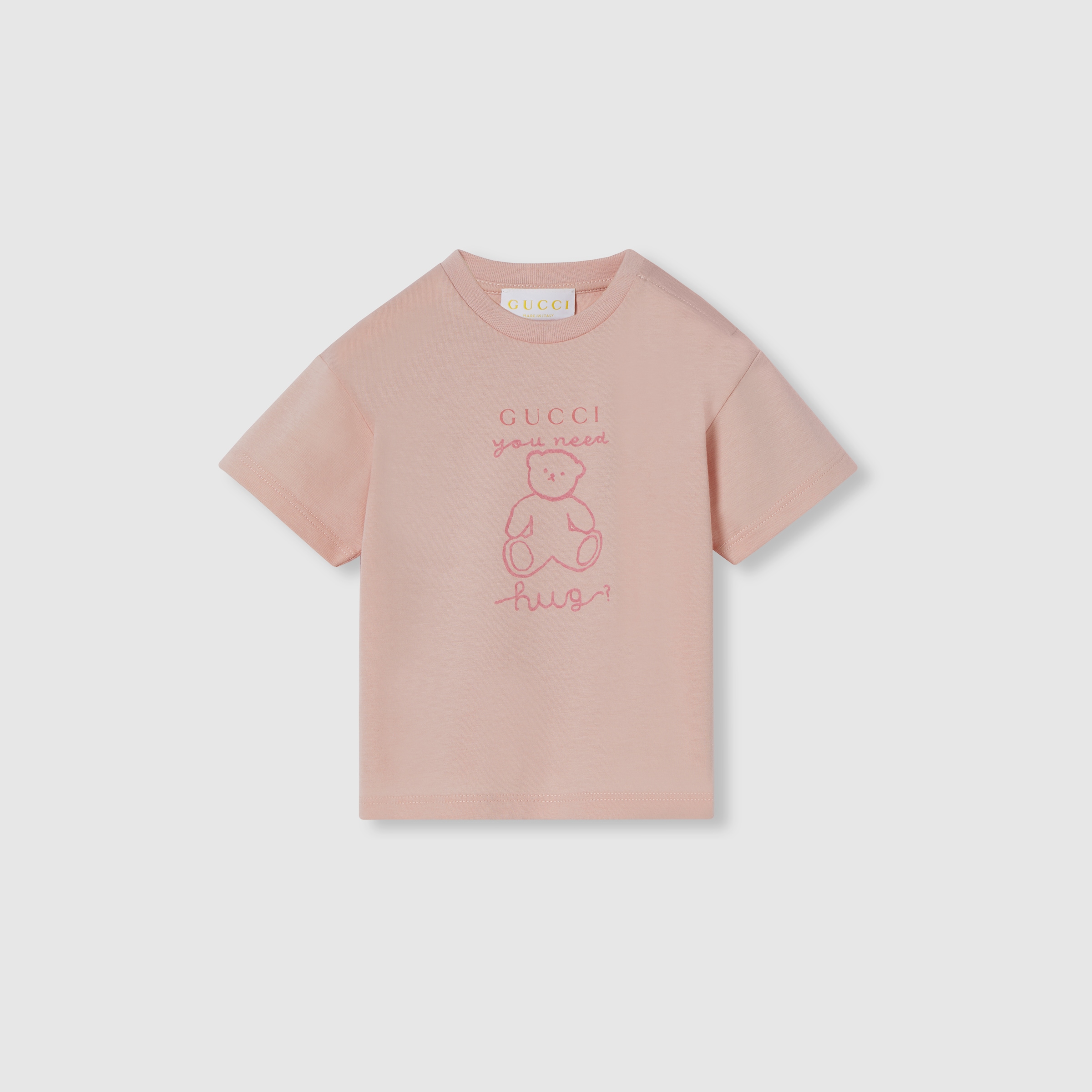 婴儿印花棉质T恤in 粉色| GUCCI® RO