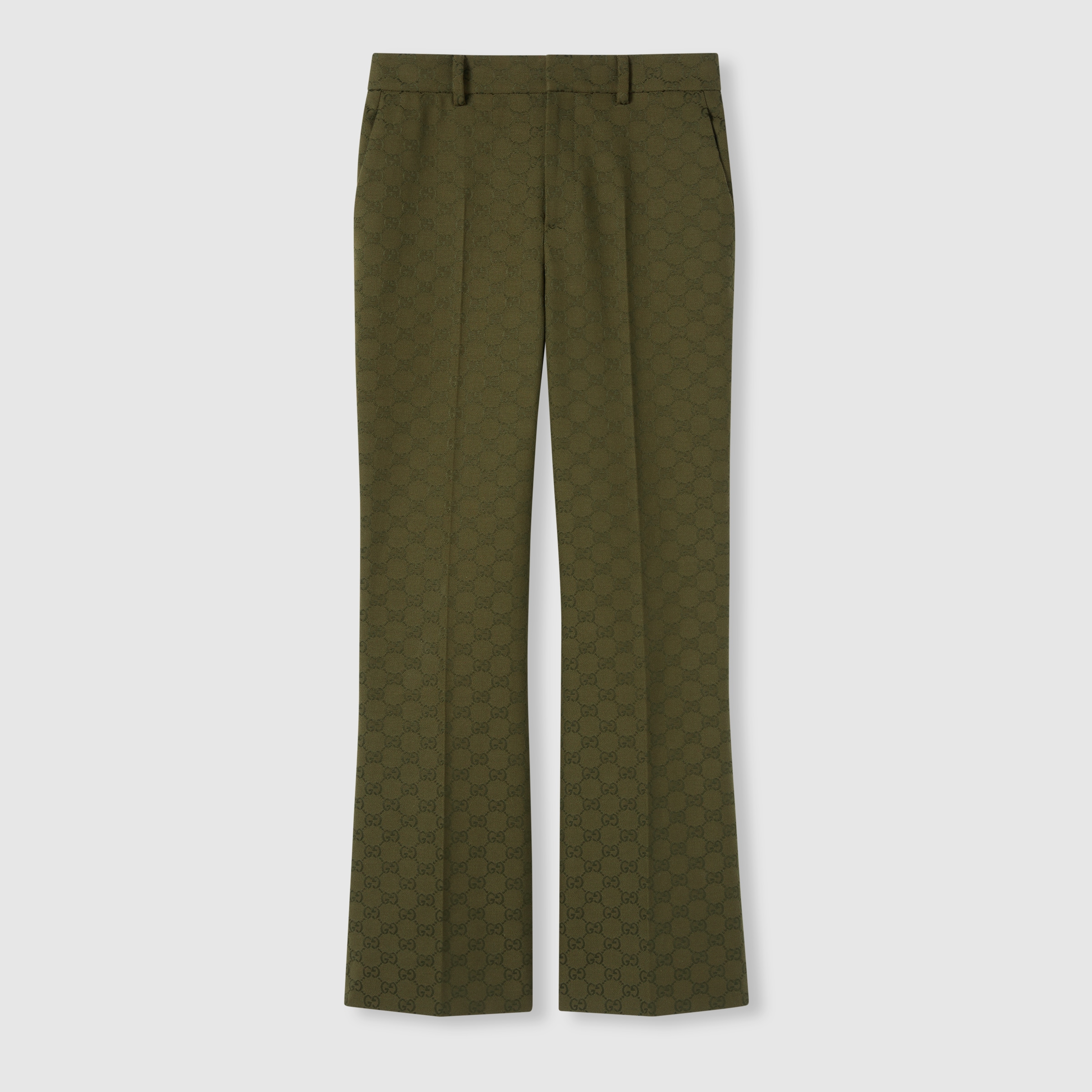 パンツ GUCCI OLIVE GREEN GG FABRIC PANT 837435_Z7ADE_3602_001_100_0000