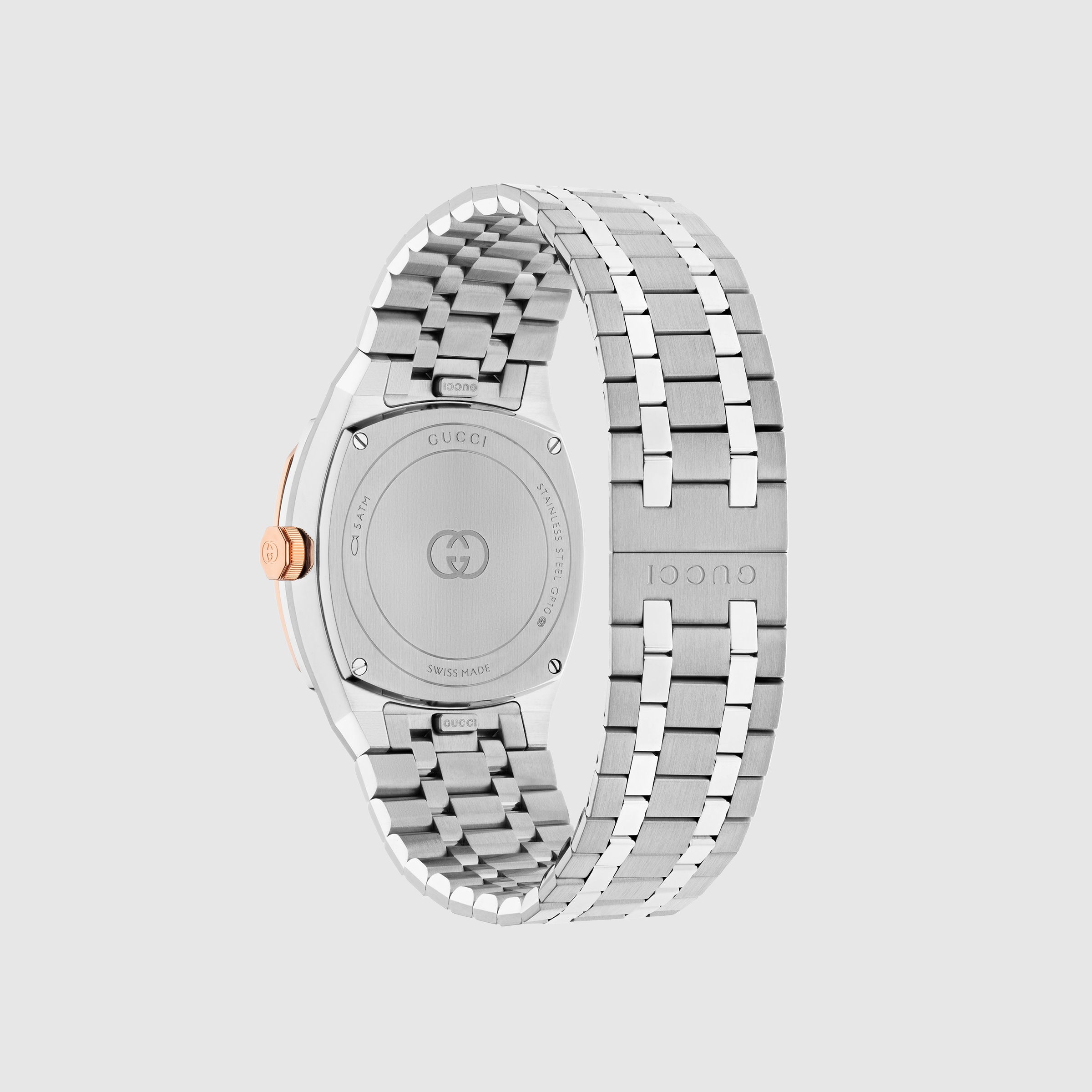 huukuu　24mm3個　30mm8個 GUCCI 25H 34MM Quartz Gold Dial SS Women's Watch YA163403