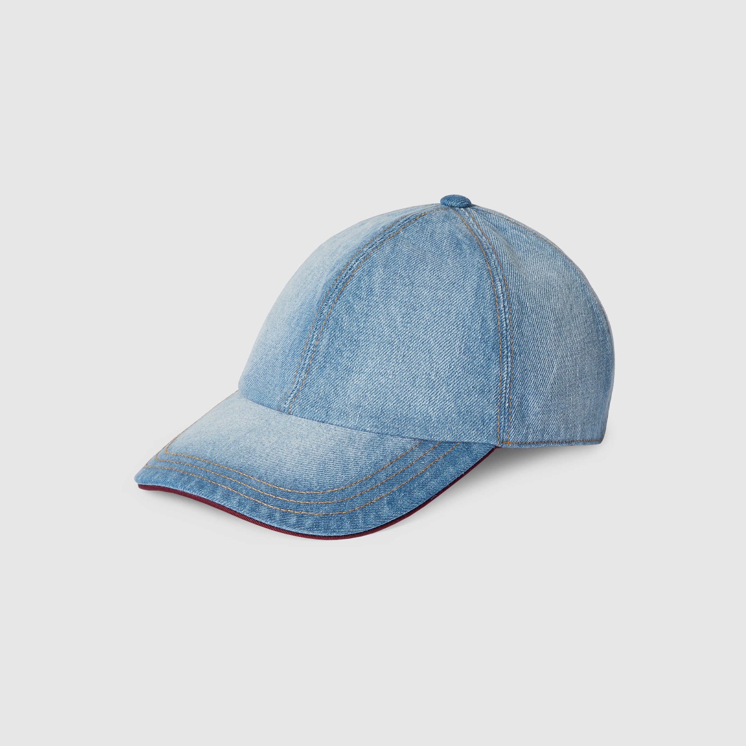 ハット Gucci Gg Denim Hat GG denim baseball hat with Horsebit in light blue | GUCCI® CA