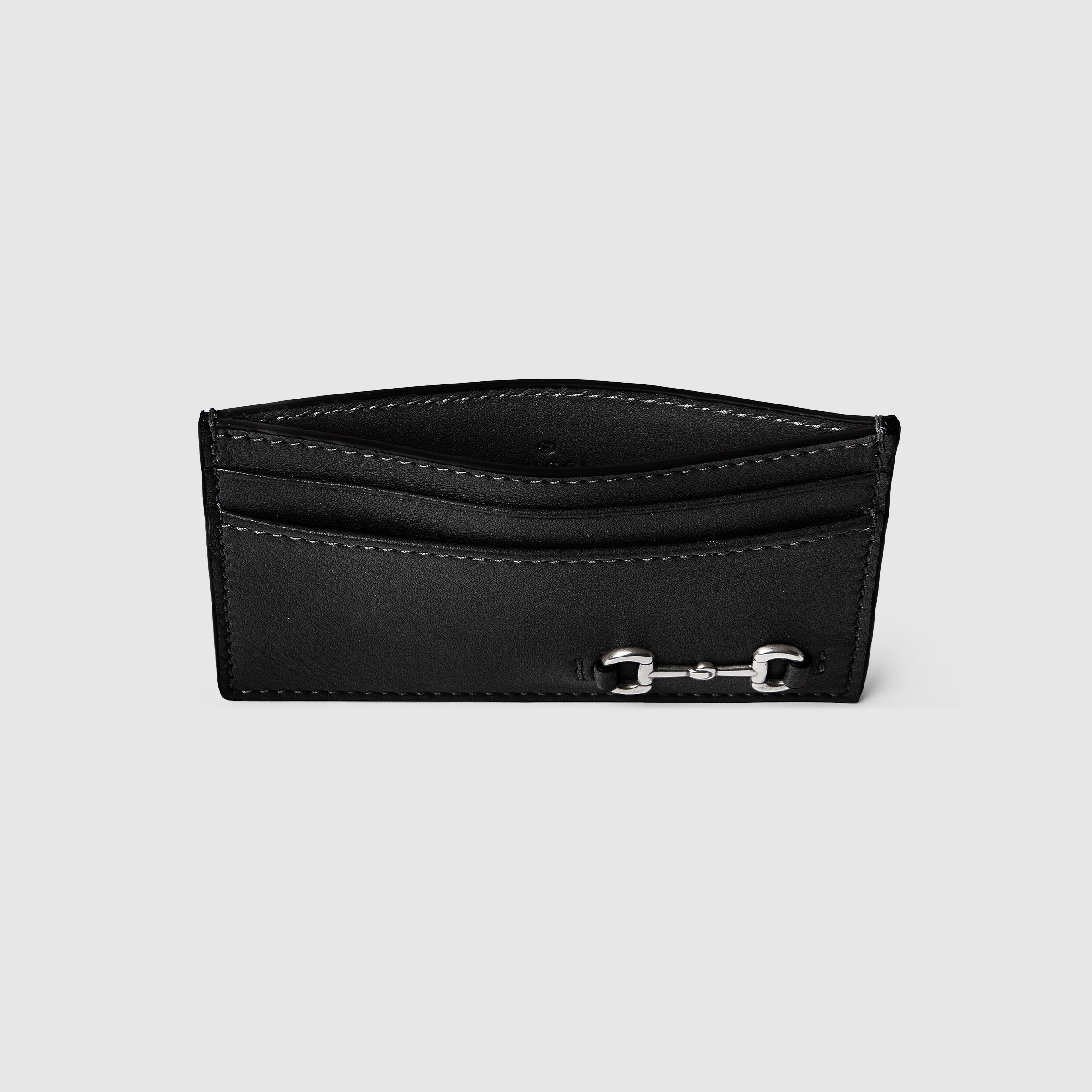 小物 Gucci Multi Wallet Braided Black Leather Gucci Black Leather Rainbow Blade Lightning Logo Long Wallet