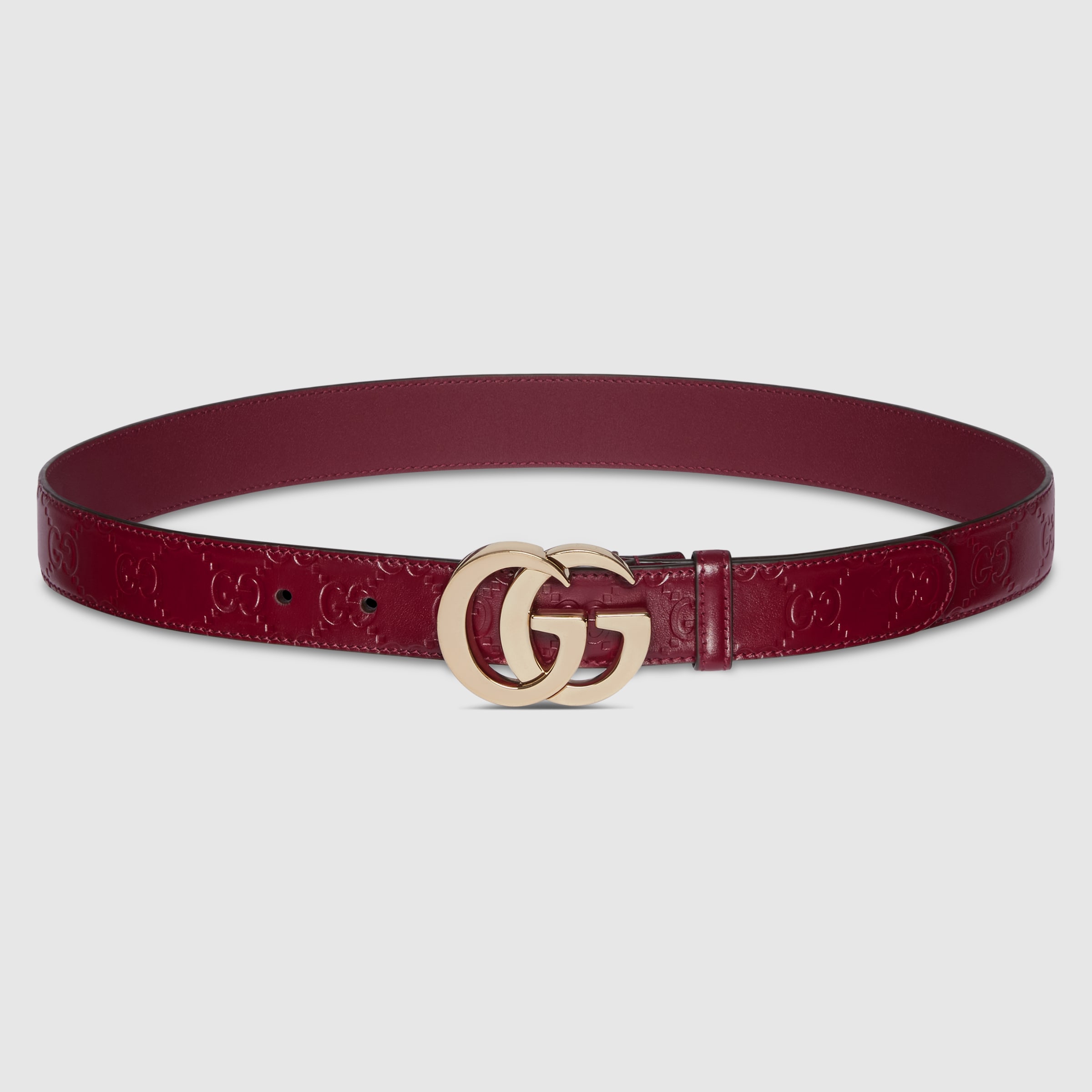 【関税＆送料込み】Gucci Gg Milano Leather Belt GG Milano belt in black GG leather | GUCCI® US