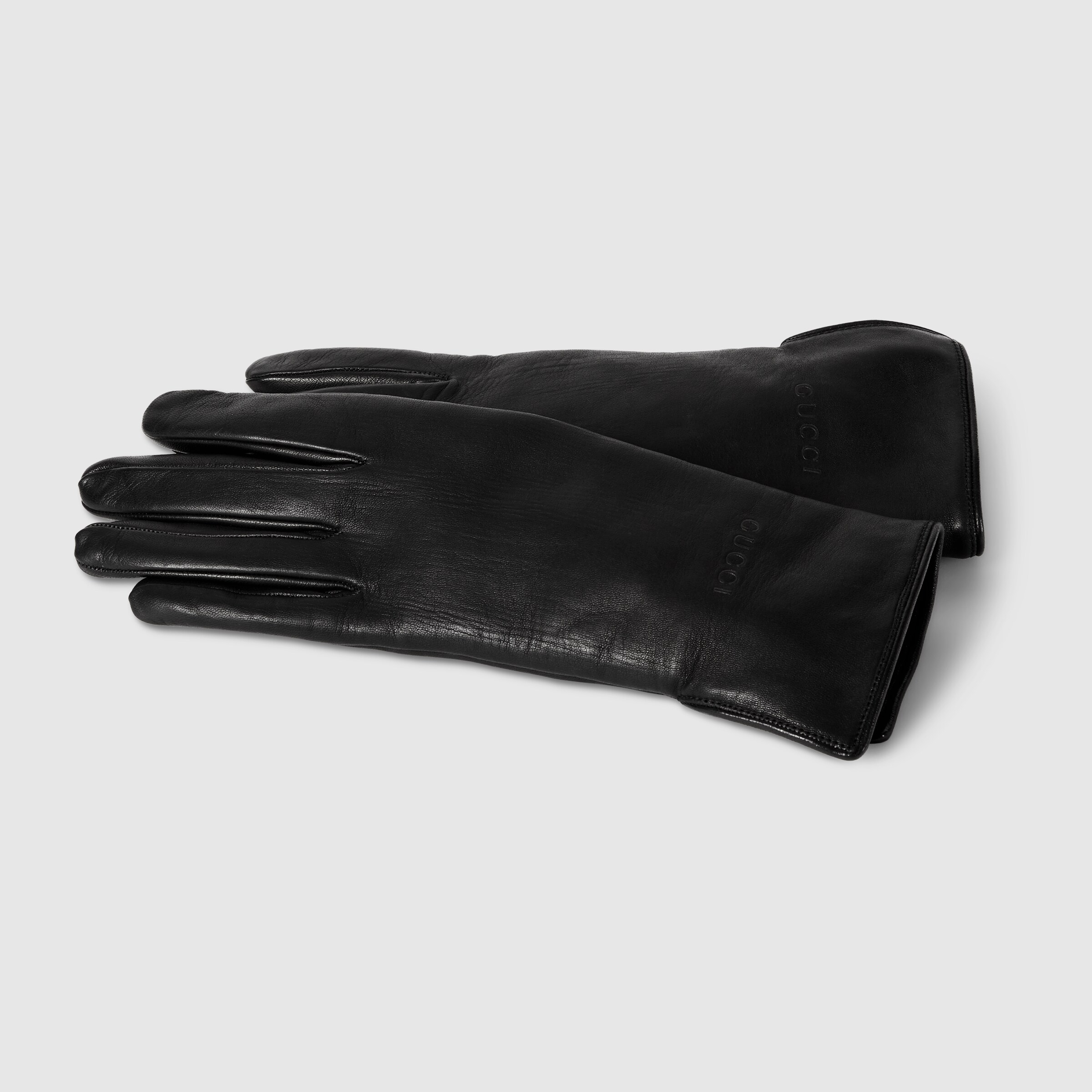 Leather gloves in black | GUCCI® US