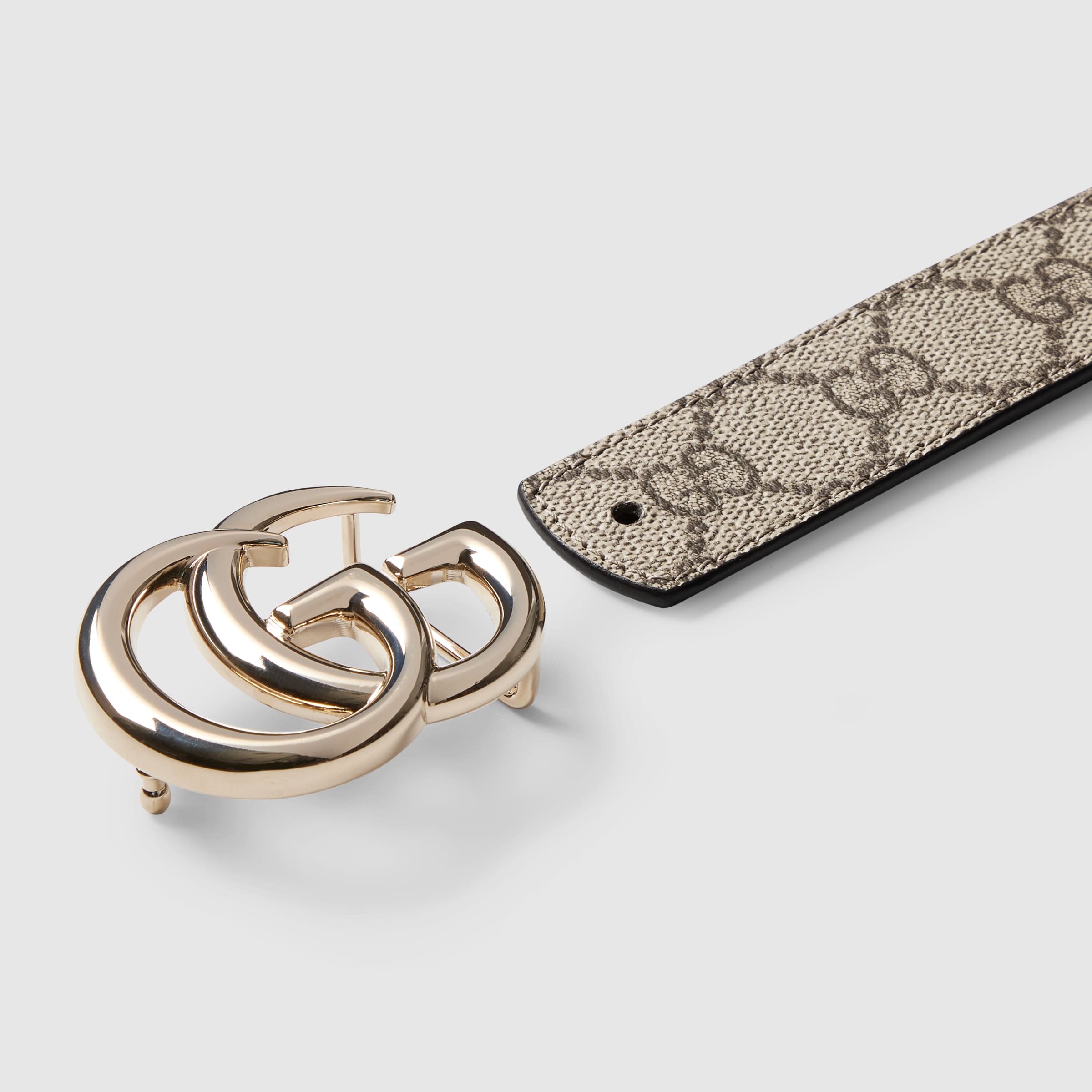 ダブルG リバーシブル ベルト ・ベージュ スプリーム＆ブラウン レザー