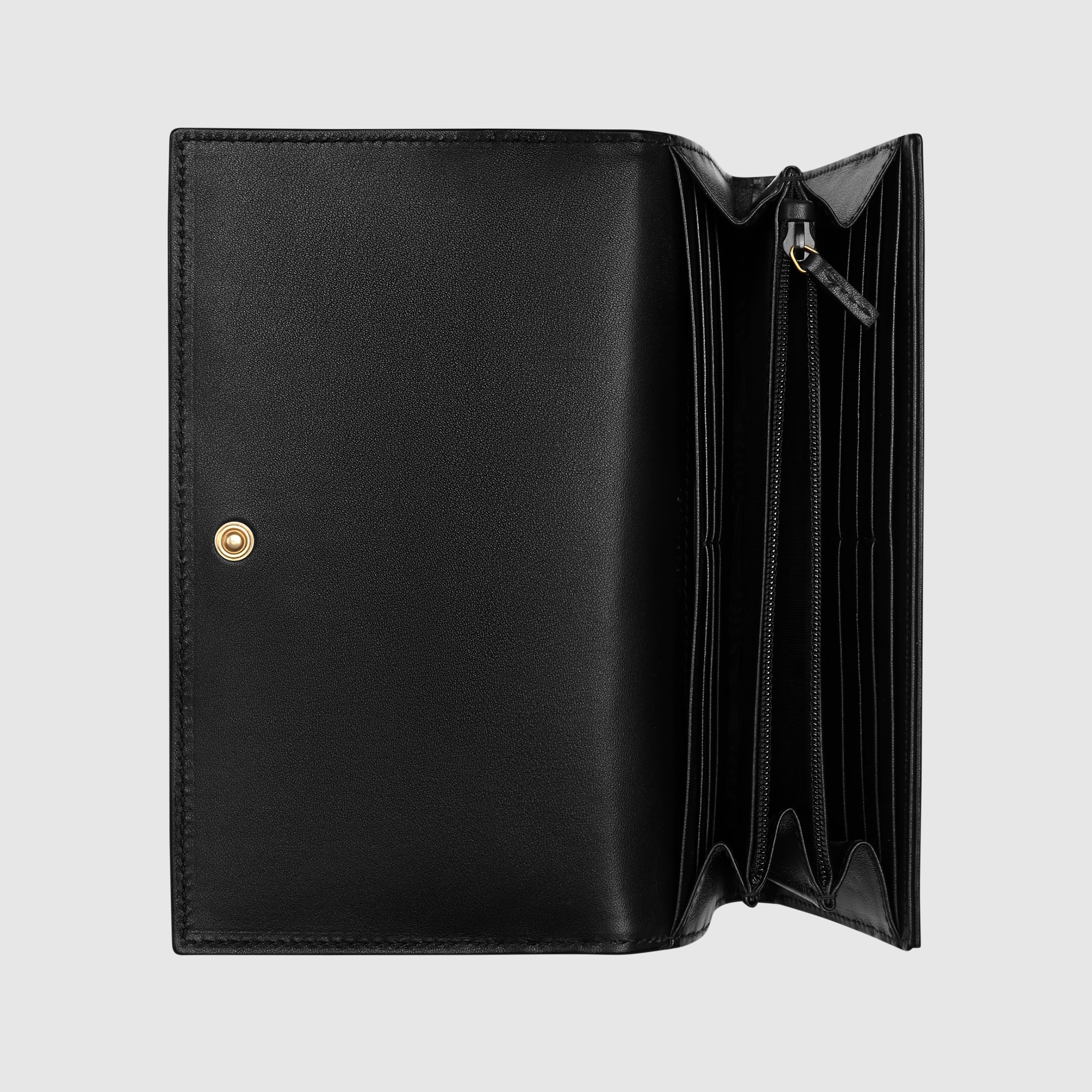 ダブルG コンチネンタルウォレット ・ブラック レザー | GUCCI公式