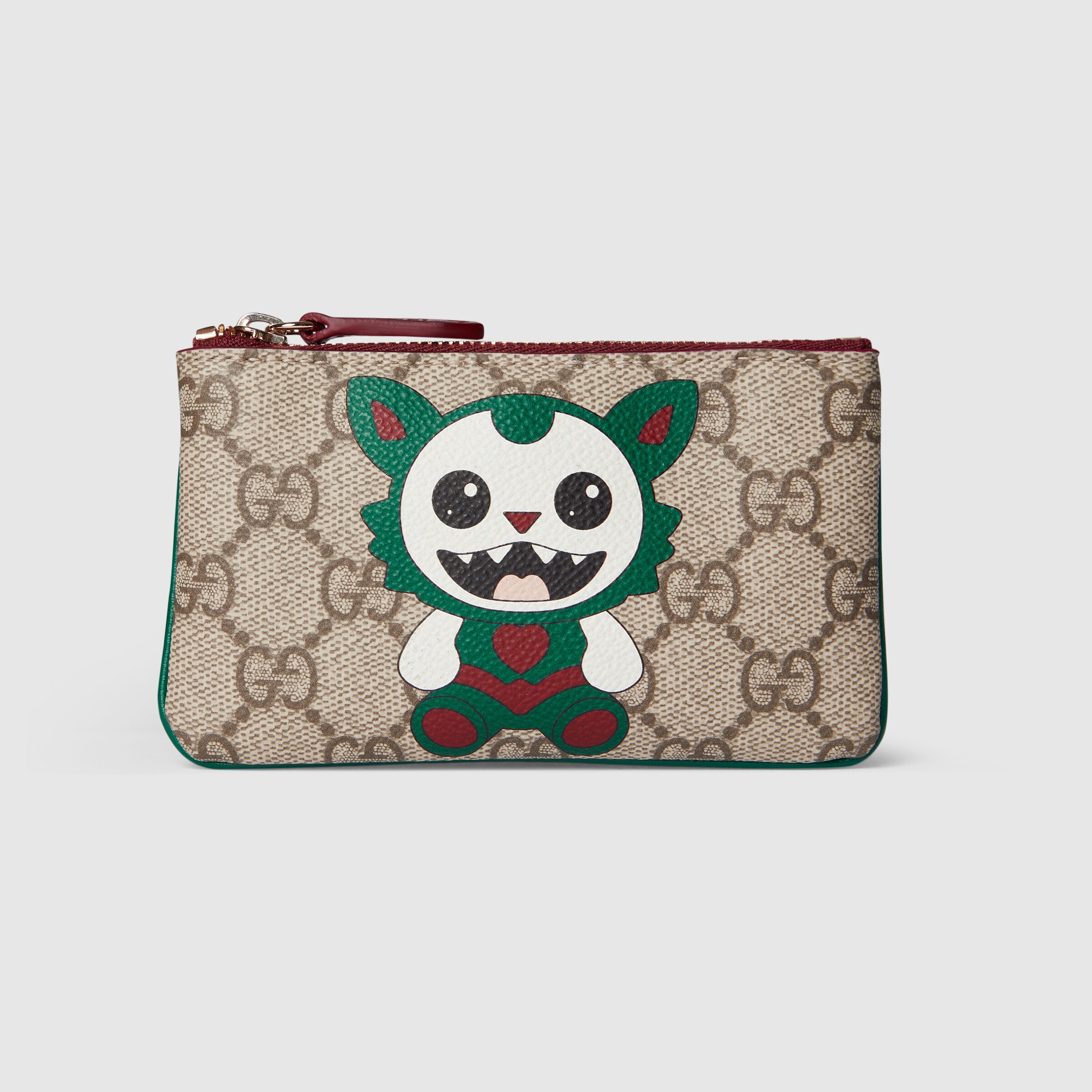Gucci Besties〕ジップ キーケース ・ベージュ GG ファブリック