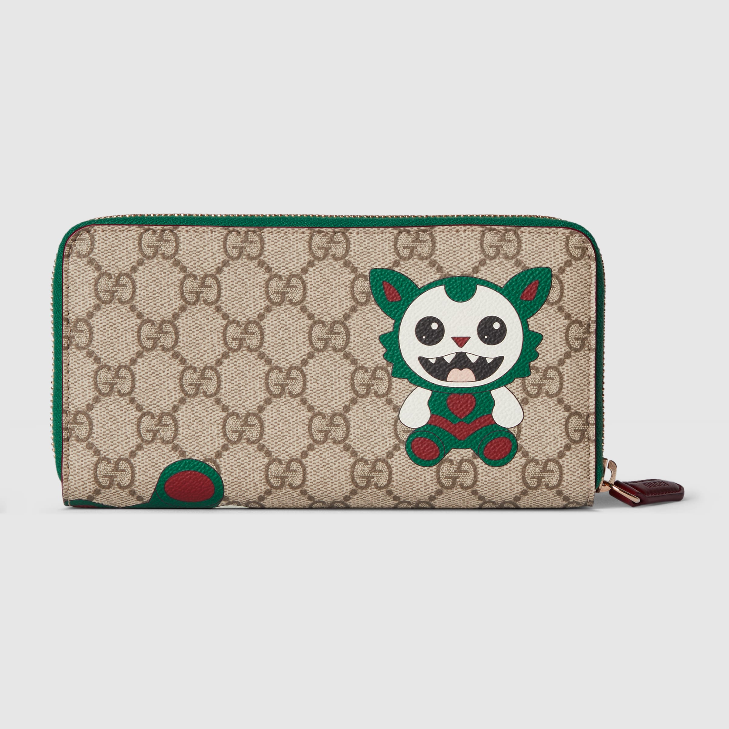 Gucci Besties〕ジップアラウンドウォレット ・ベージュ GG