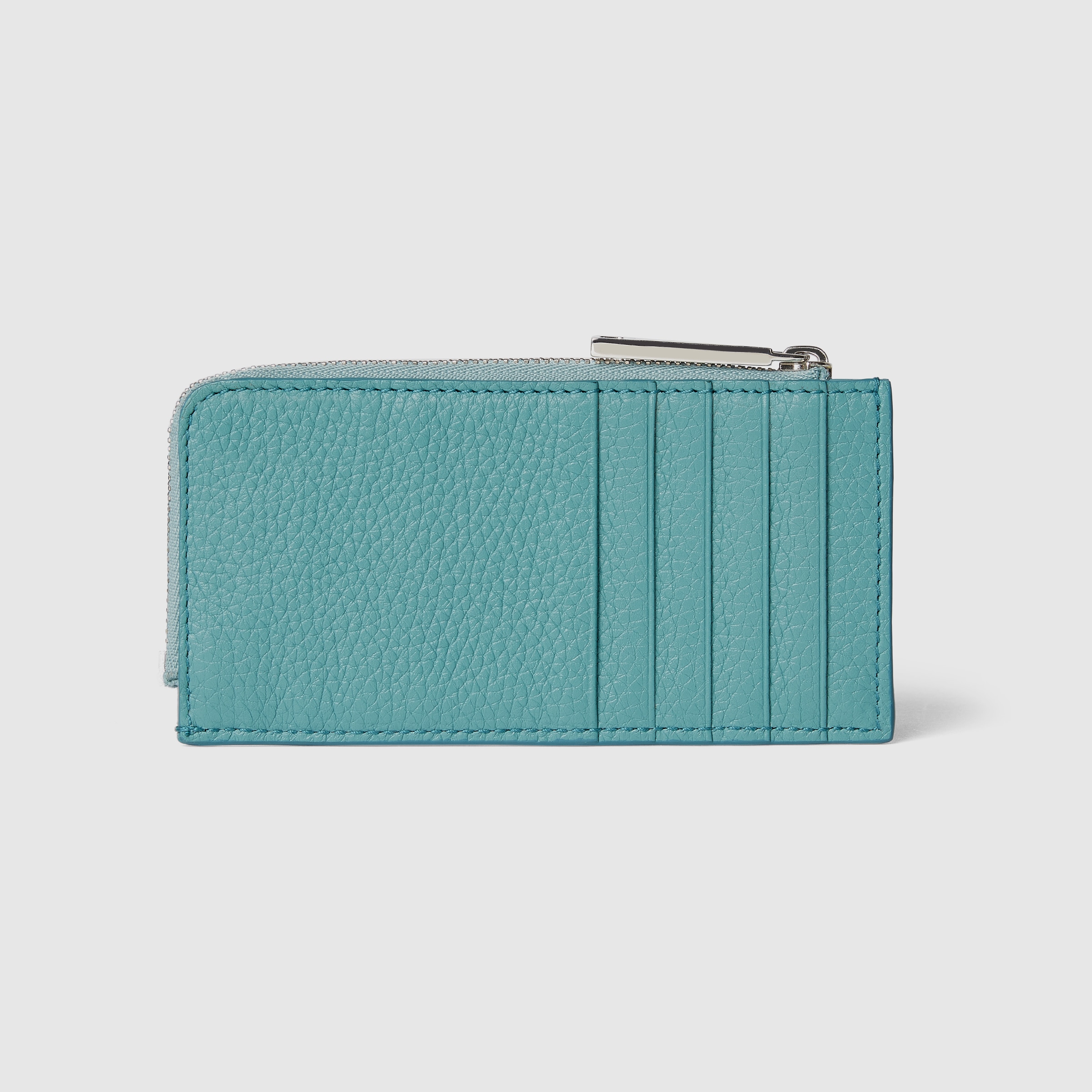 日本限定 ロゴ ジップカードケース ・ターコイズブルー レザー | GUCCI公式