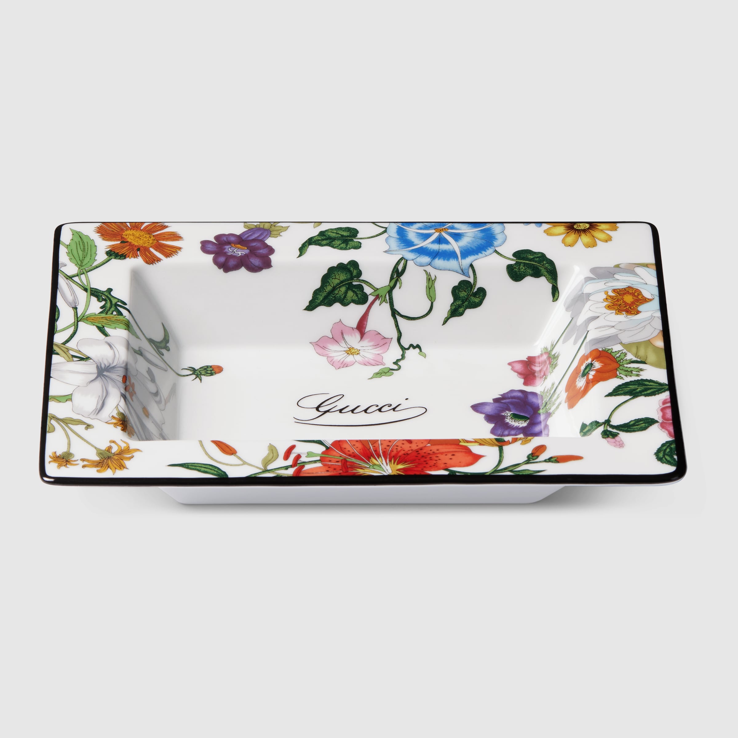 Gucci Flora print small trinket tray in multicolor porcelain