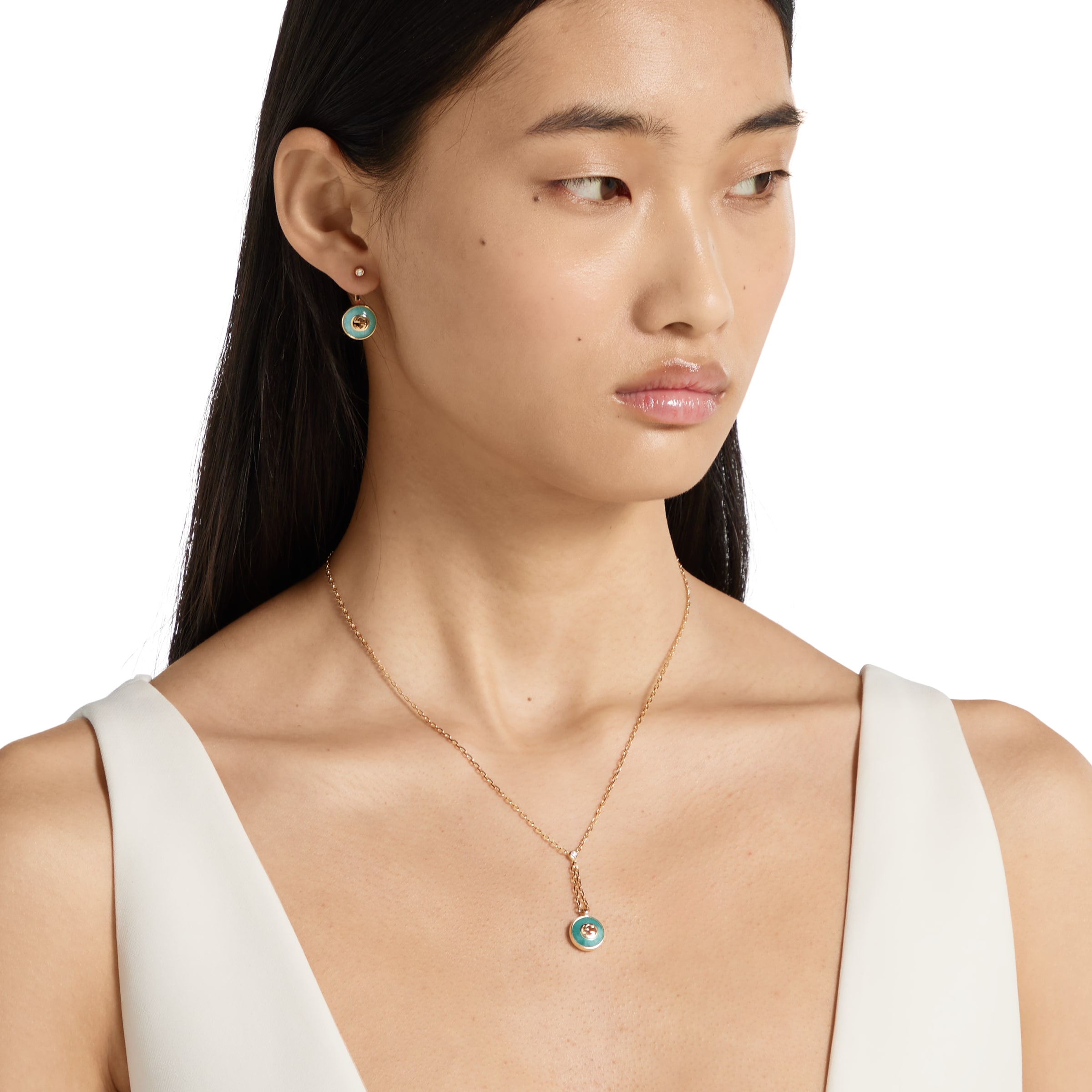 Gucci Interlocking 18k pendant necklace in 18k yellow gold