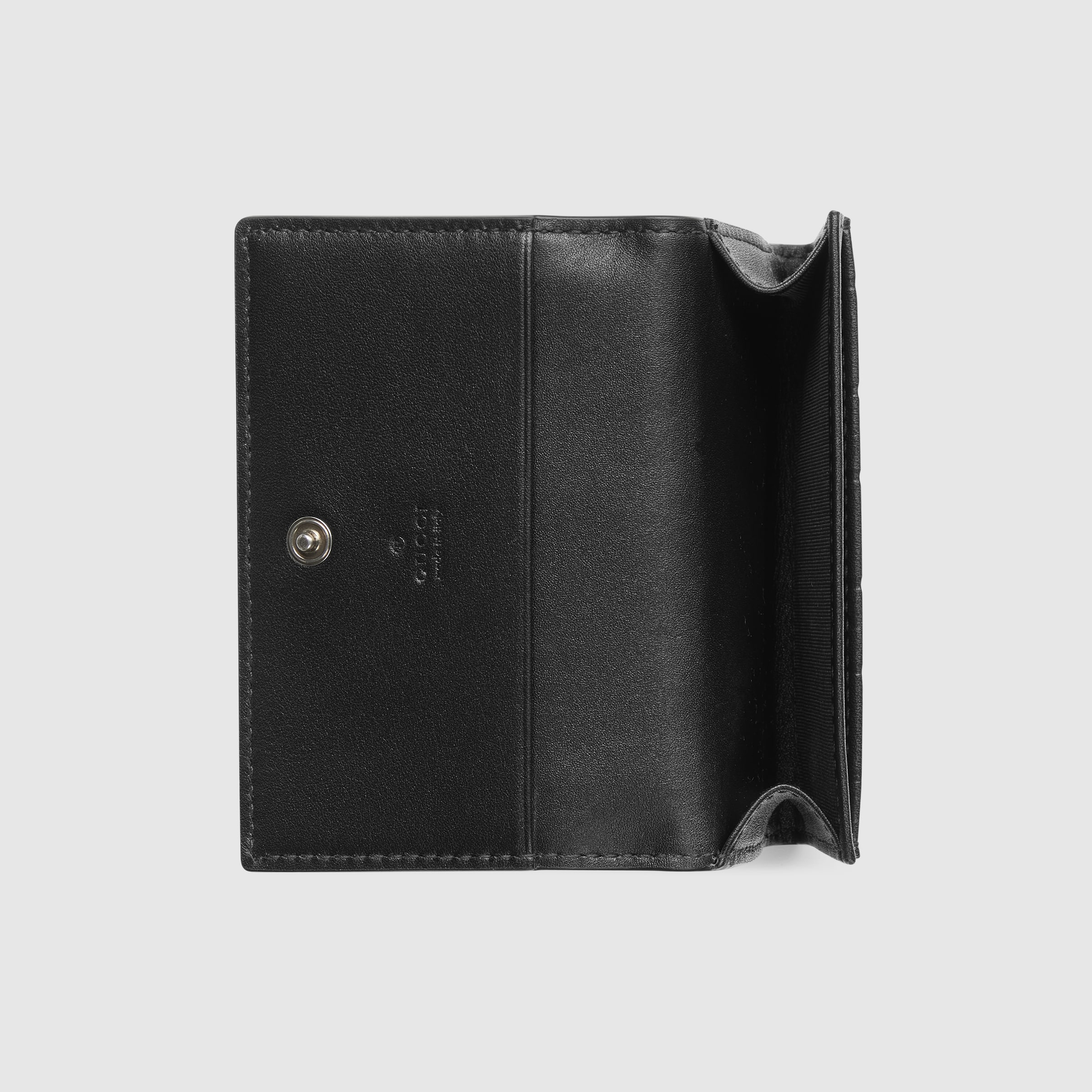 GGエンブレム〕カードケース ・ブラック GGレザー | GUCCI公式