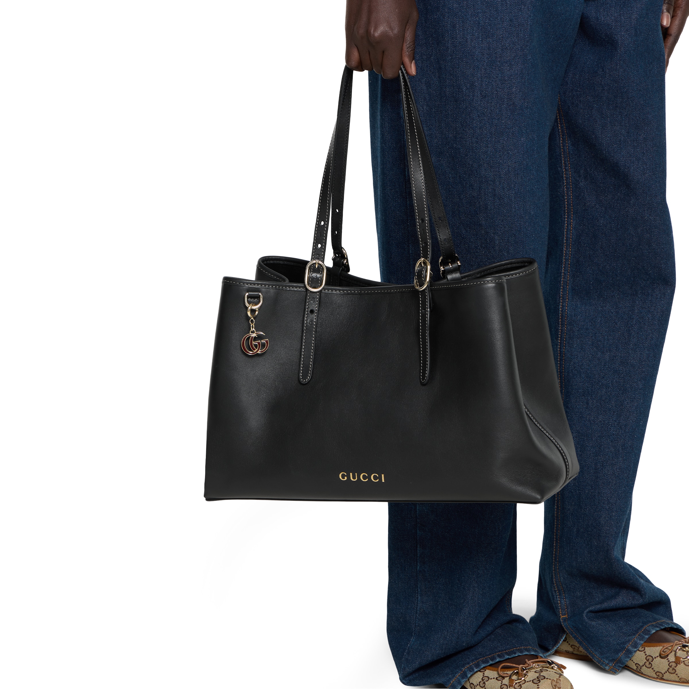 ダブルG バッグ チャーム ・グッチ ロッソ アンコーラ（深い赤