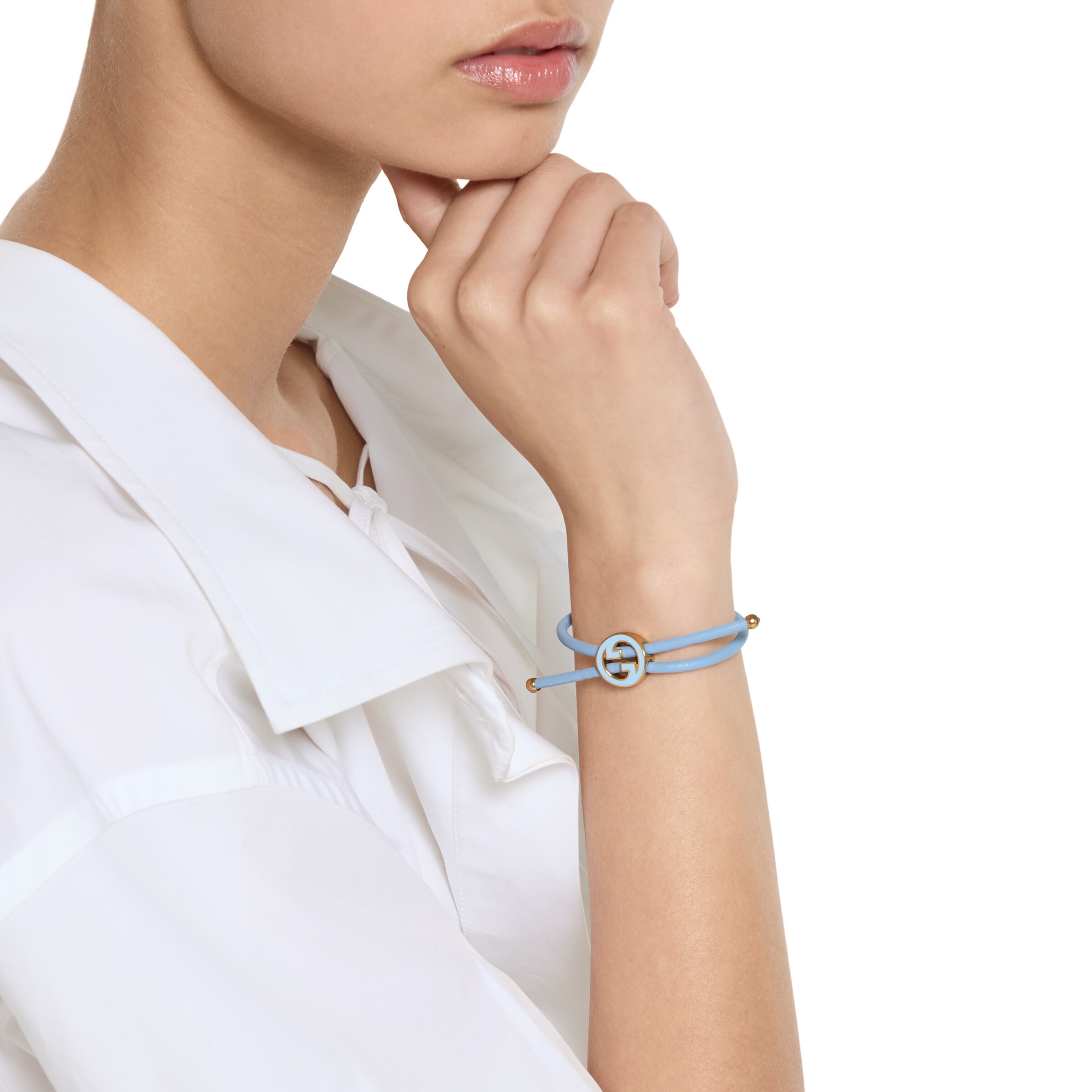 ブルーハワイ様　極美品✨️　GUCCI 　ブレスレット　インターロッキングG　シ ブルーハワイ様 極美品✨️ GUCCI ブレスレット インターロッキングG