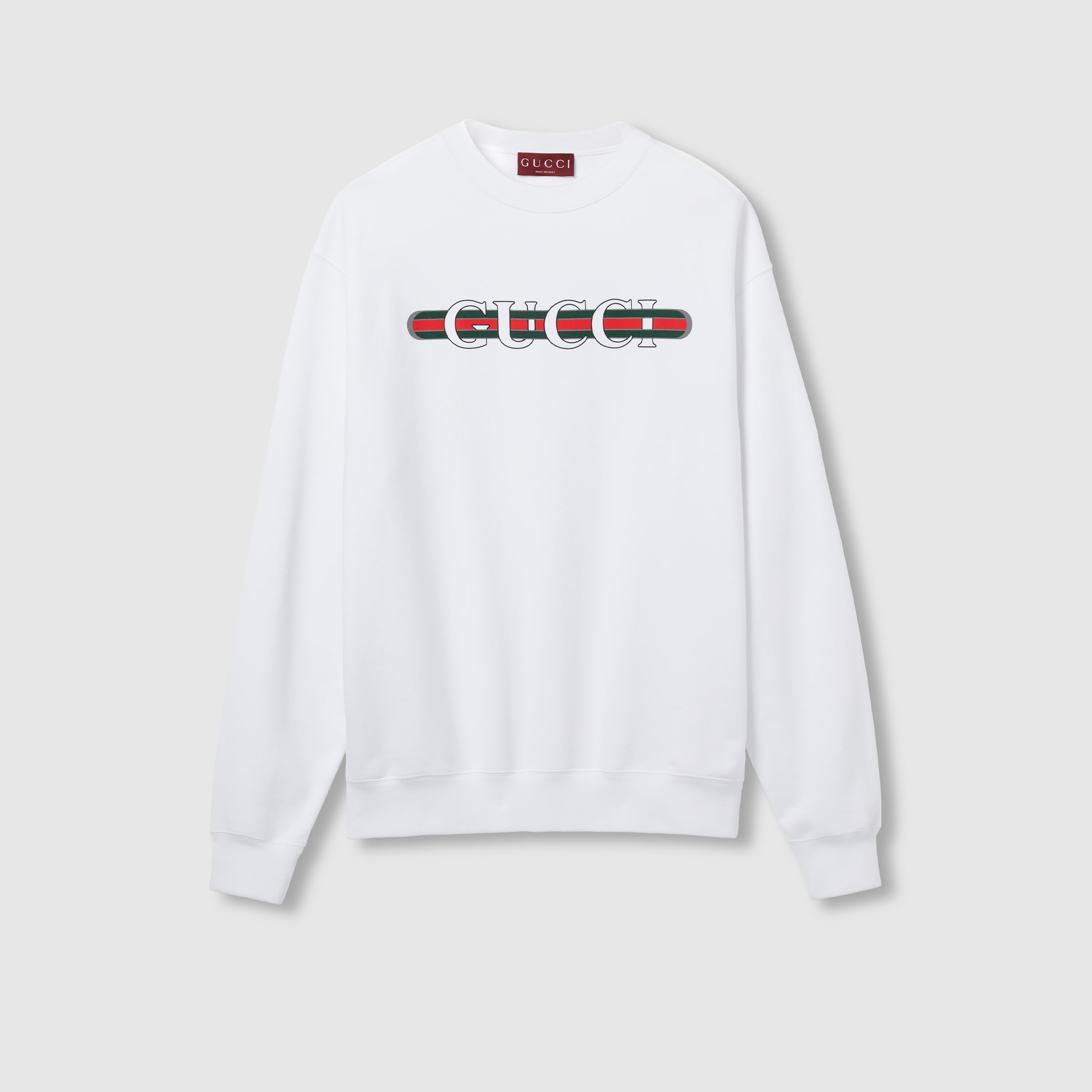 GUCCI ロゴ入り ホワイト スウェット GUCCI】グッチ『アディダスロゴ スウェットプルオーバーパーカー