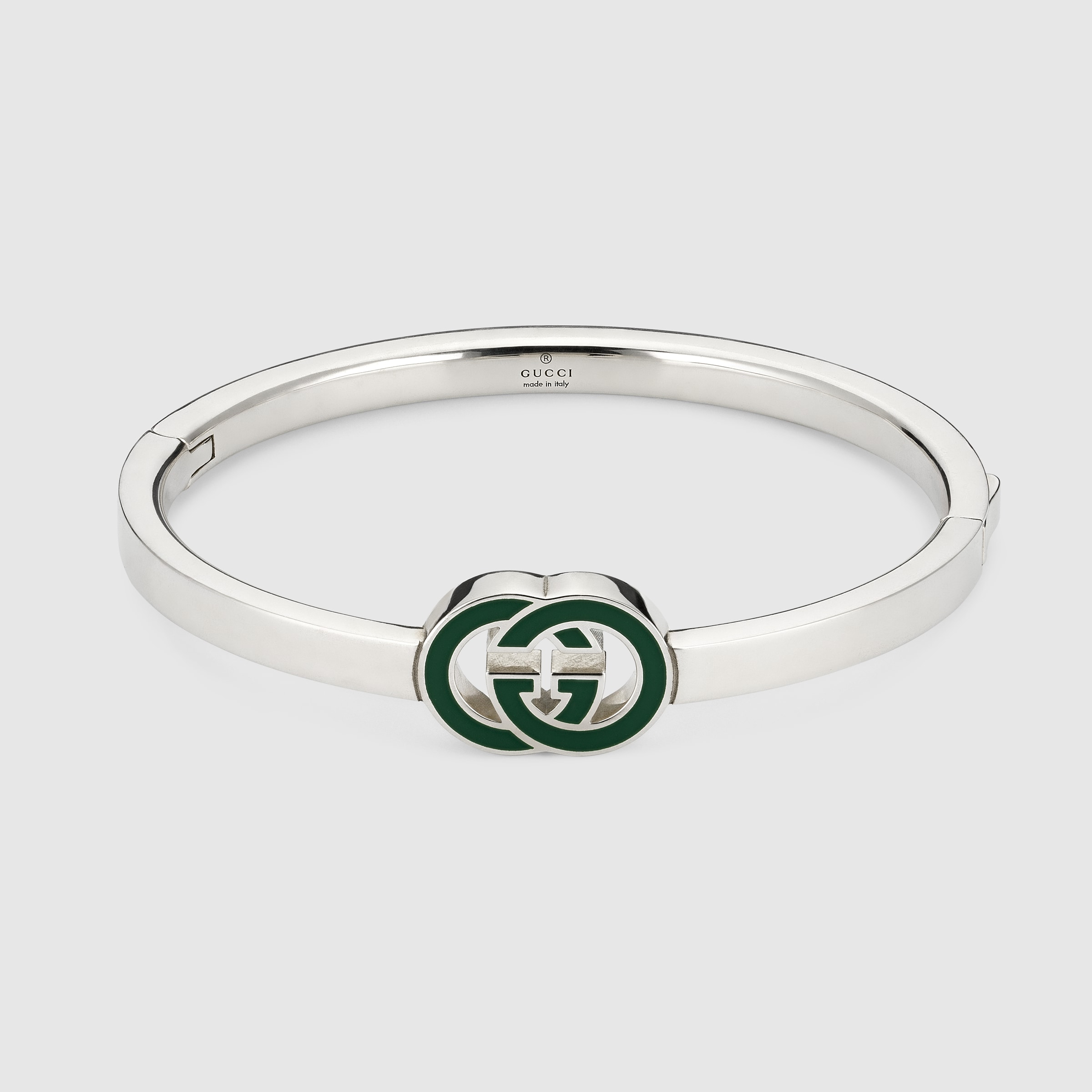 Gucci Interlocking bangle bracelet in 925 sterling silver | GUCCI® US