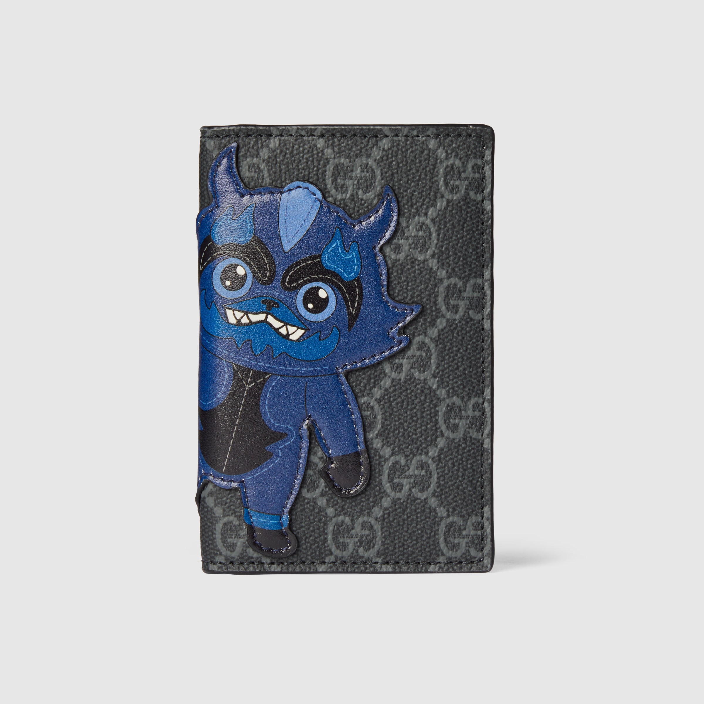 Gucci Besties〕ロング カードケース ・ブラック＆グレー GG