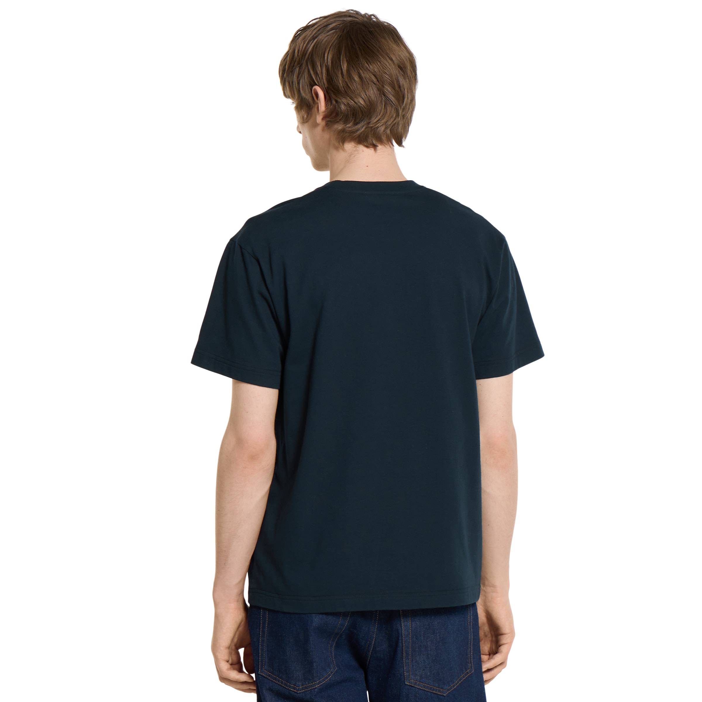 GUCCI ネイビー 半袖Tシャツ Printed cotton jersey T-shirt in navy | GUCCI® US
