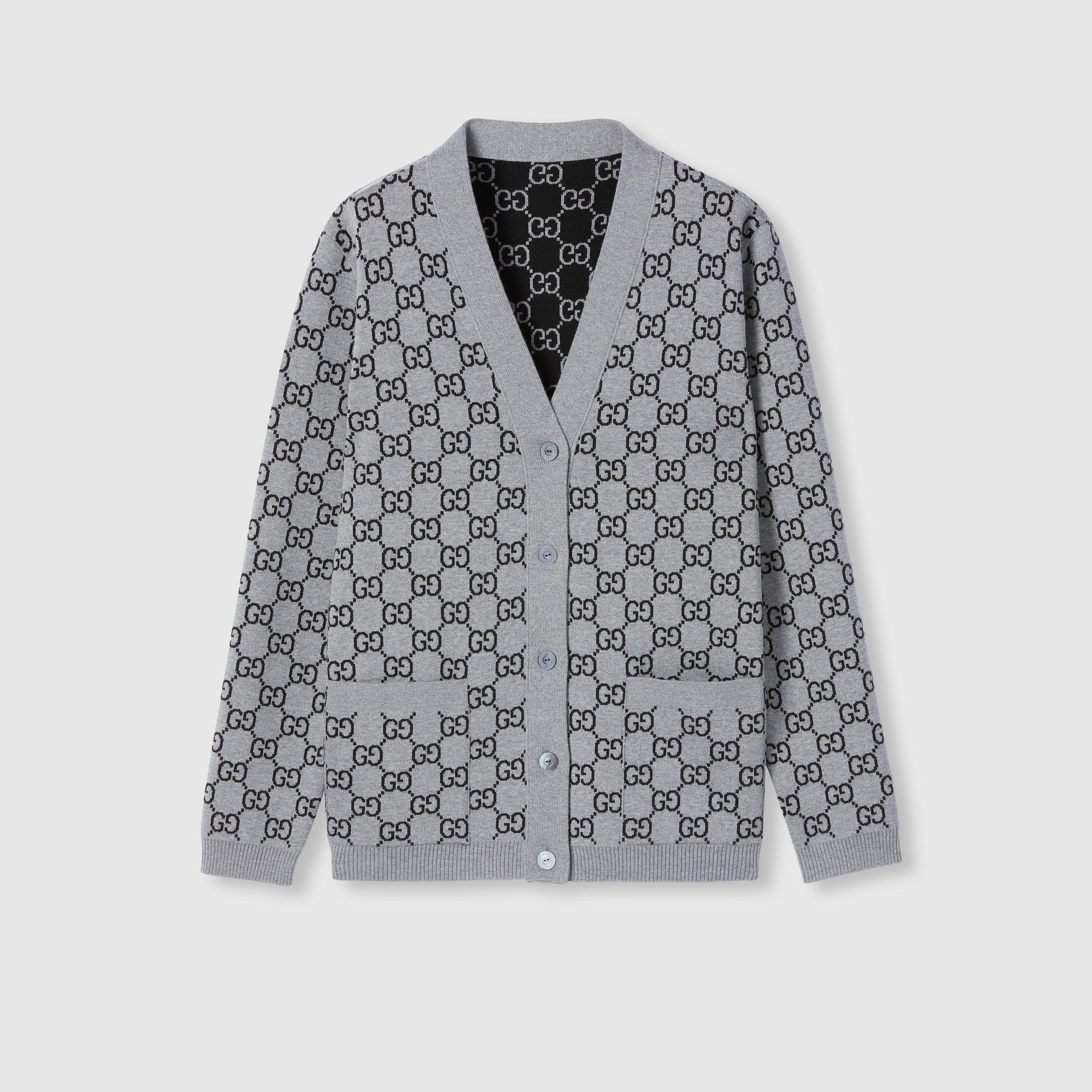 美品✨グッチ カーディガン G RAMBUS 595511 ウール ロゴ M グッチ(GUCCI)グッチ G RAMBUS カーディガン 衣料品 トップス
