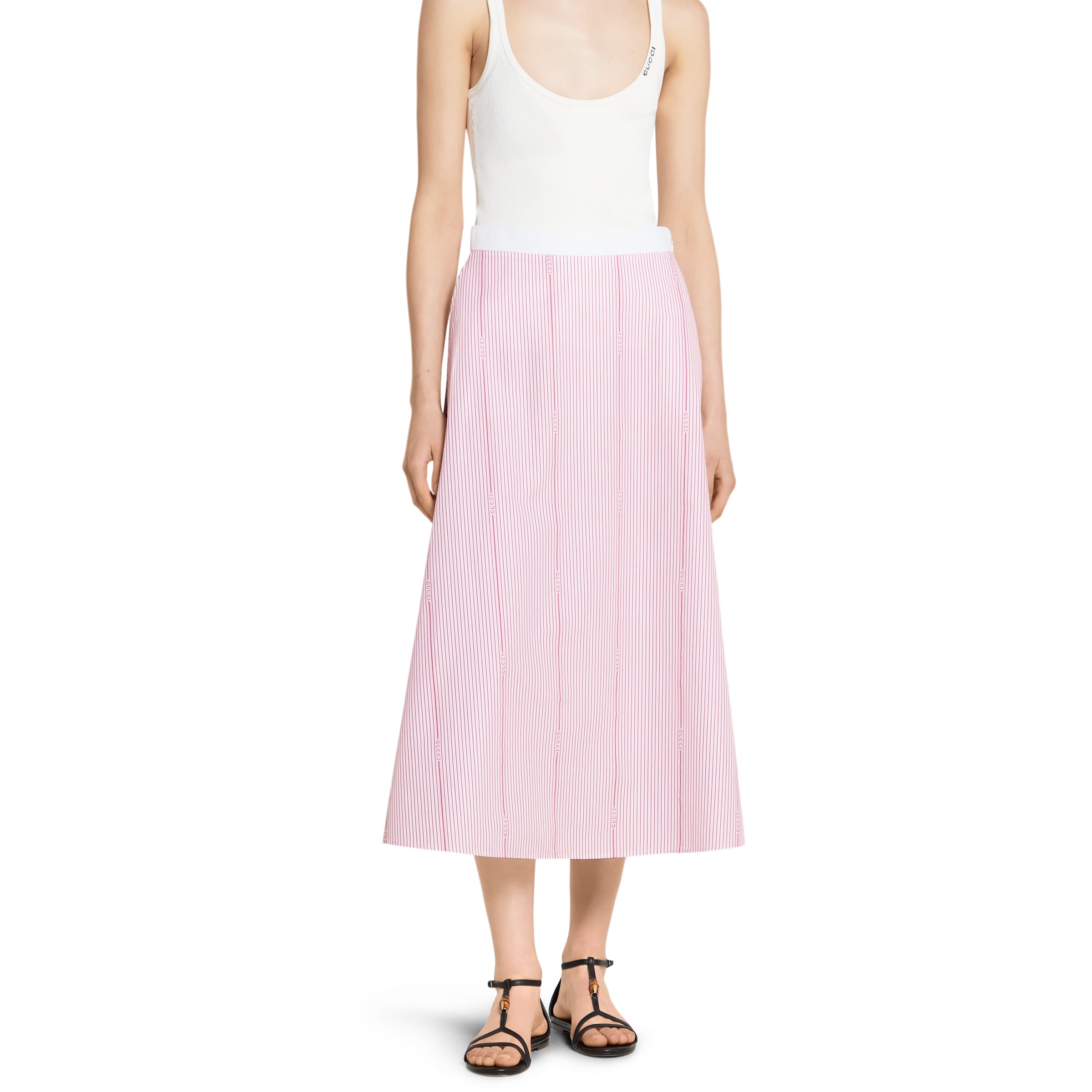 GUCCI ホワイト ストライプ スカート 楽天市場】GUCCI（柄ストライプ）（スカート｜ボトムス）：レディース