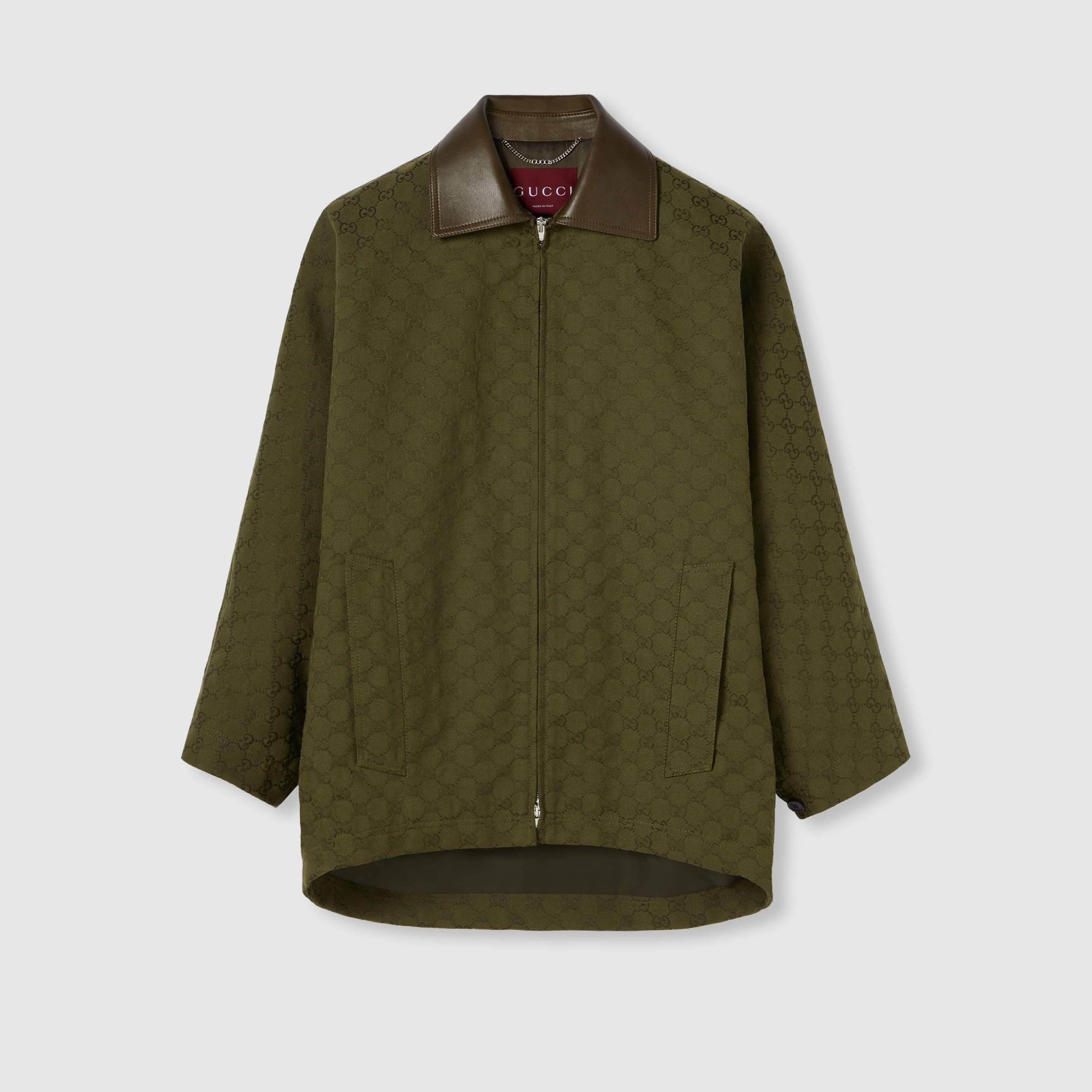 GUCCI コーデュロイ ジャケット 裏地総柄 GGモチーフ グリーン 48R GG canvas jacket in forest green | GUCCI® US