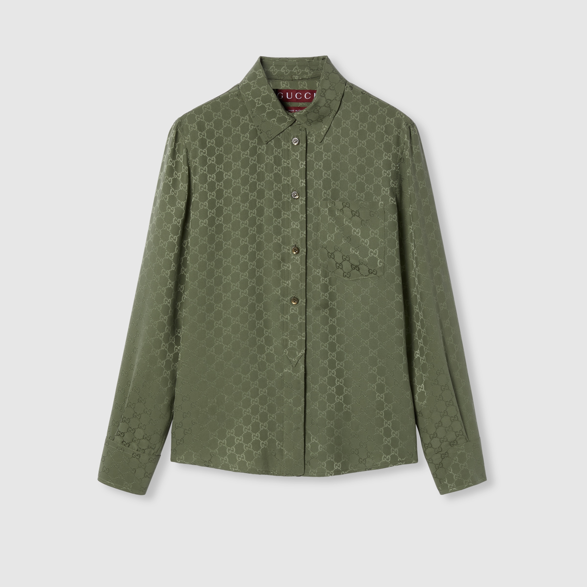 GUCCI シルクシャツ 中古・古着通販】GUCCI (グッチ) シルクシャツ ベージュ サイズ