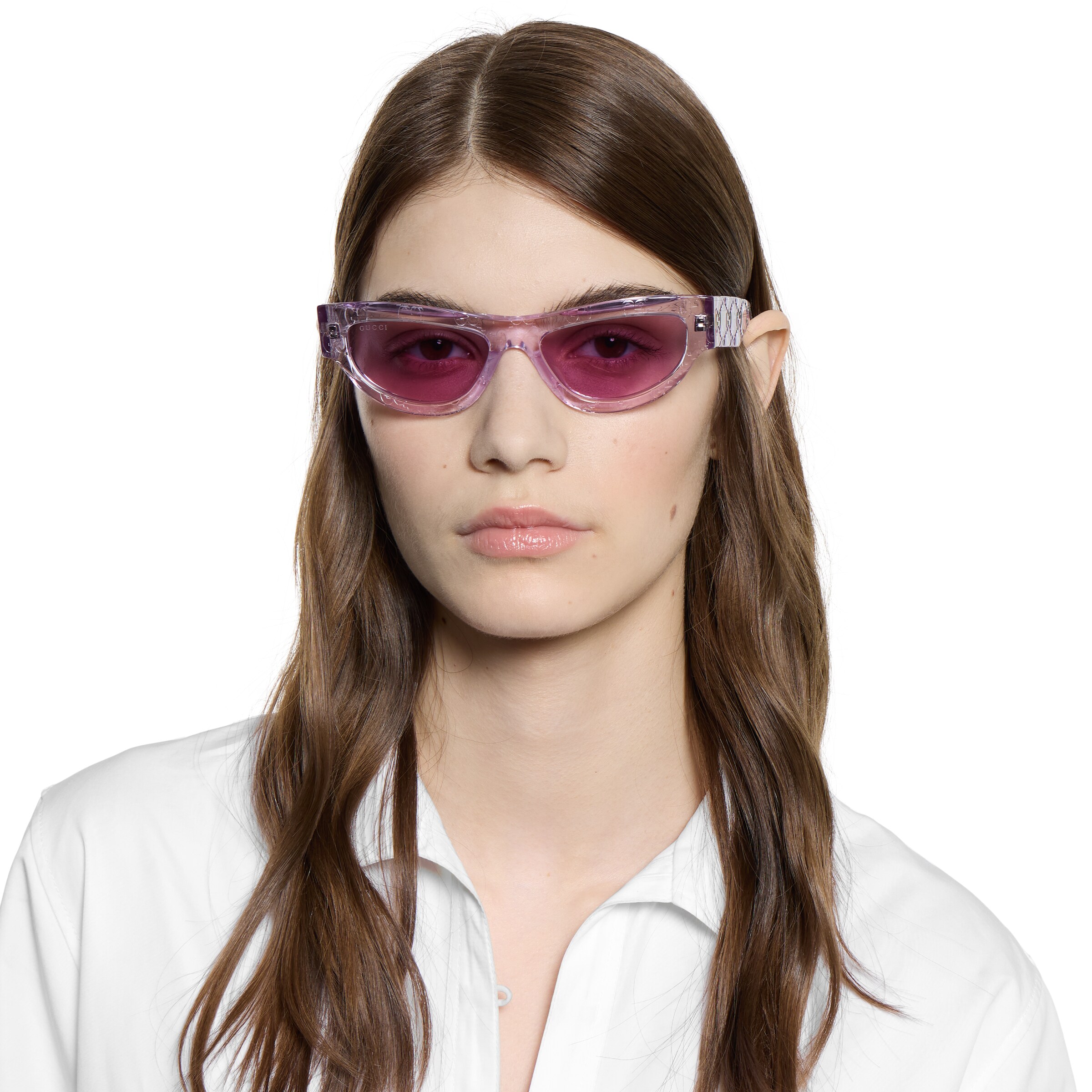 Cat eye sunglasses in violet | GUCCI® US