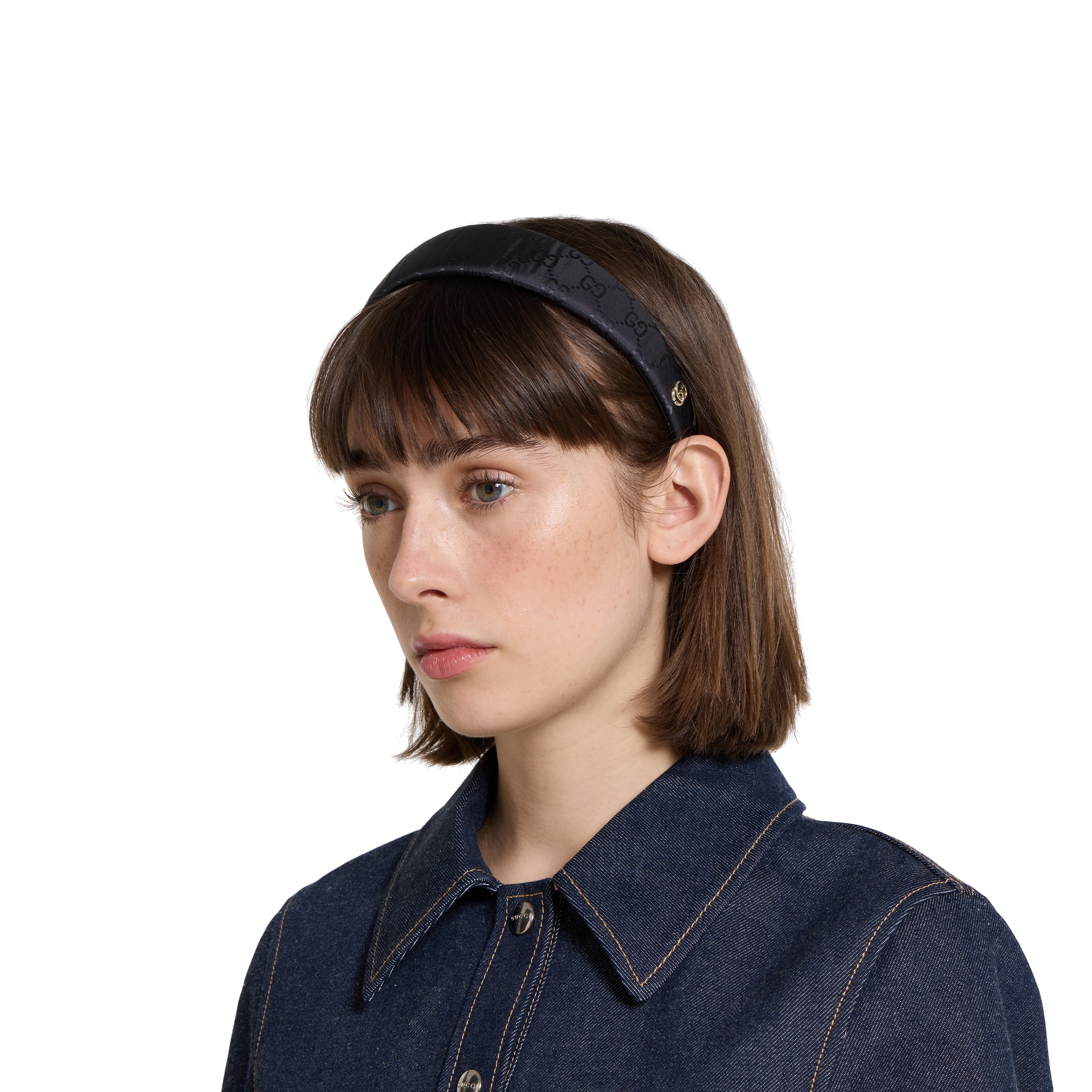 GUCCI ブラック ヘアバンド 836087_3HBB6_1000_003_100_0000