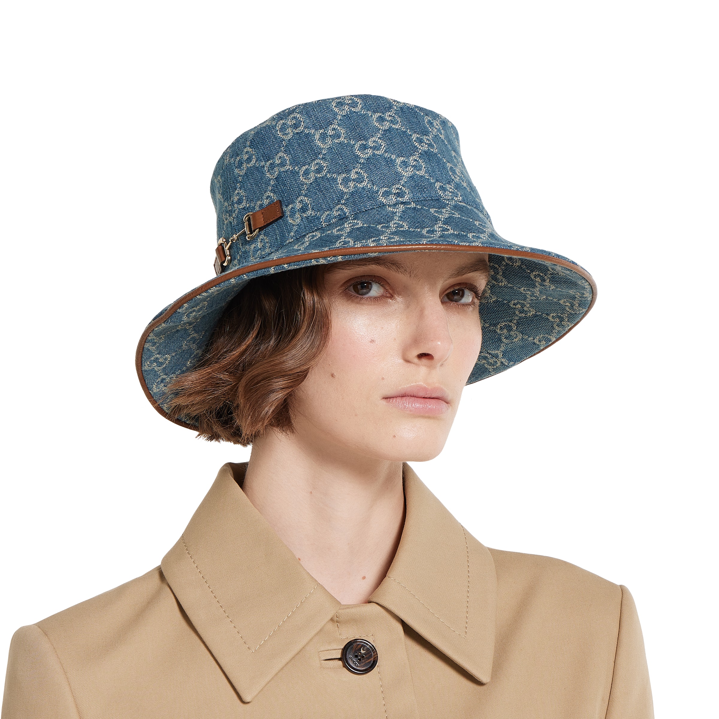 GGデニム バケットハット ・ライトブルー | GUCCI公式