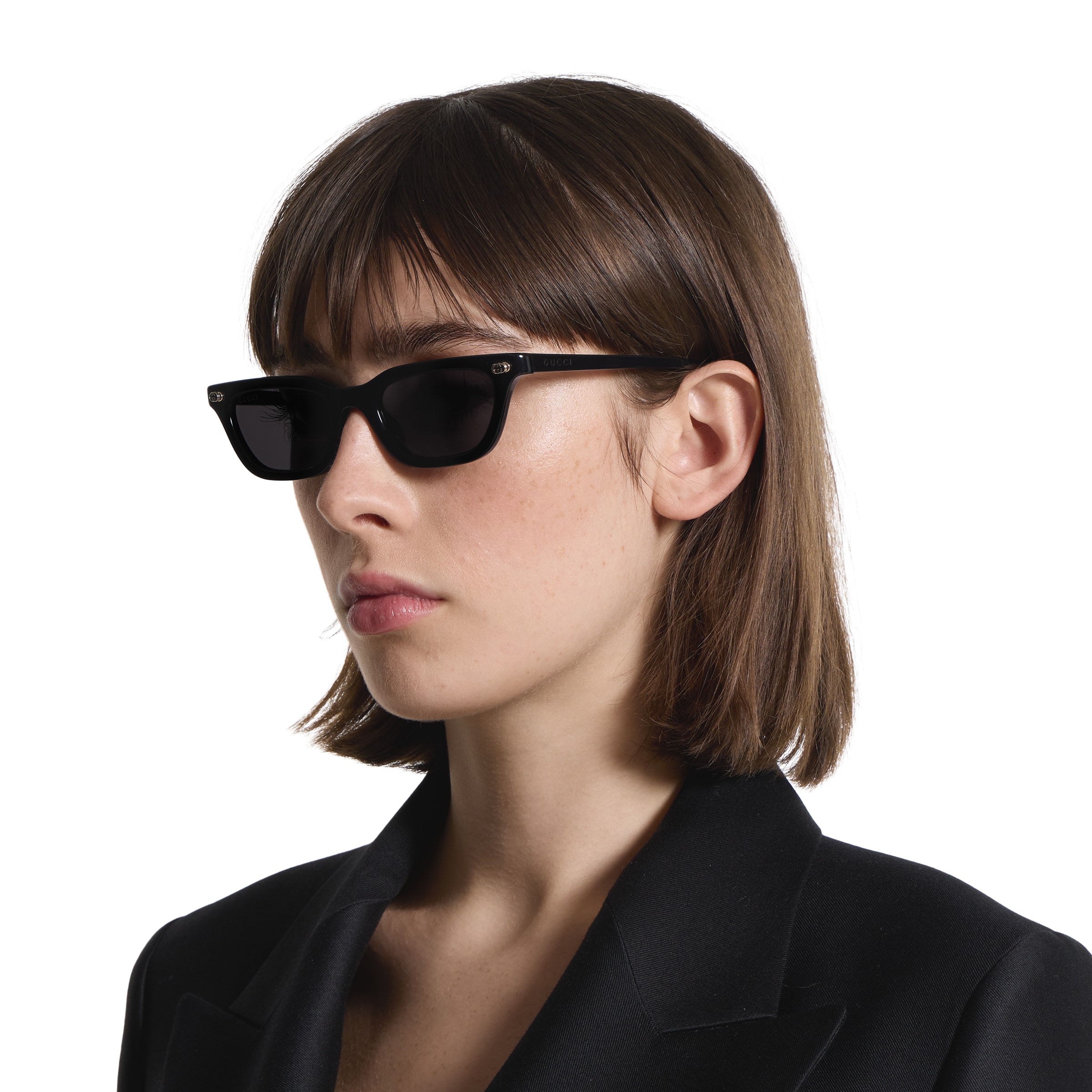 Cat eye frame sunglasses in black | GUCCI® US