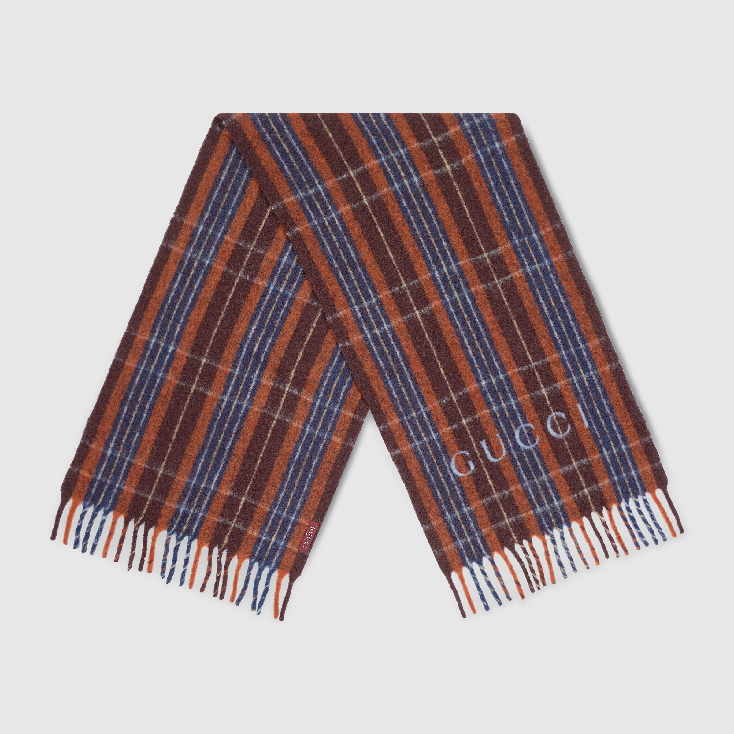 GUCCI ロゴ ウール スカーフ ・マルチカラー | GUCCI公式