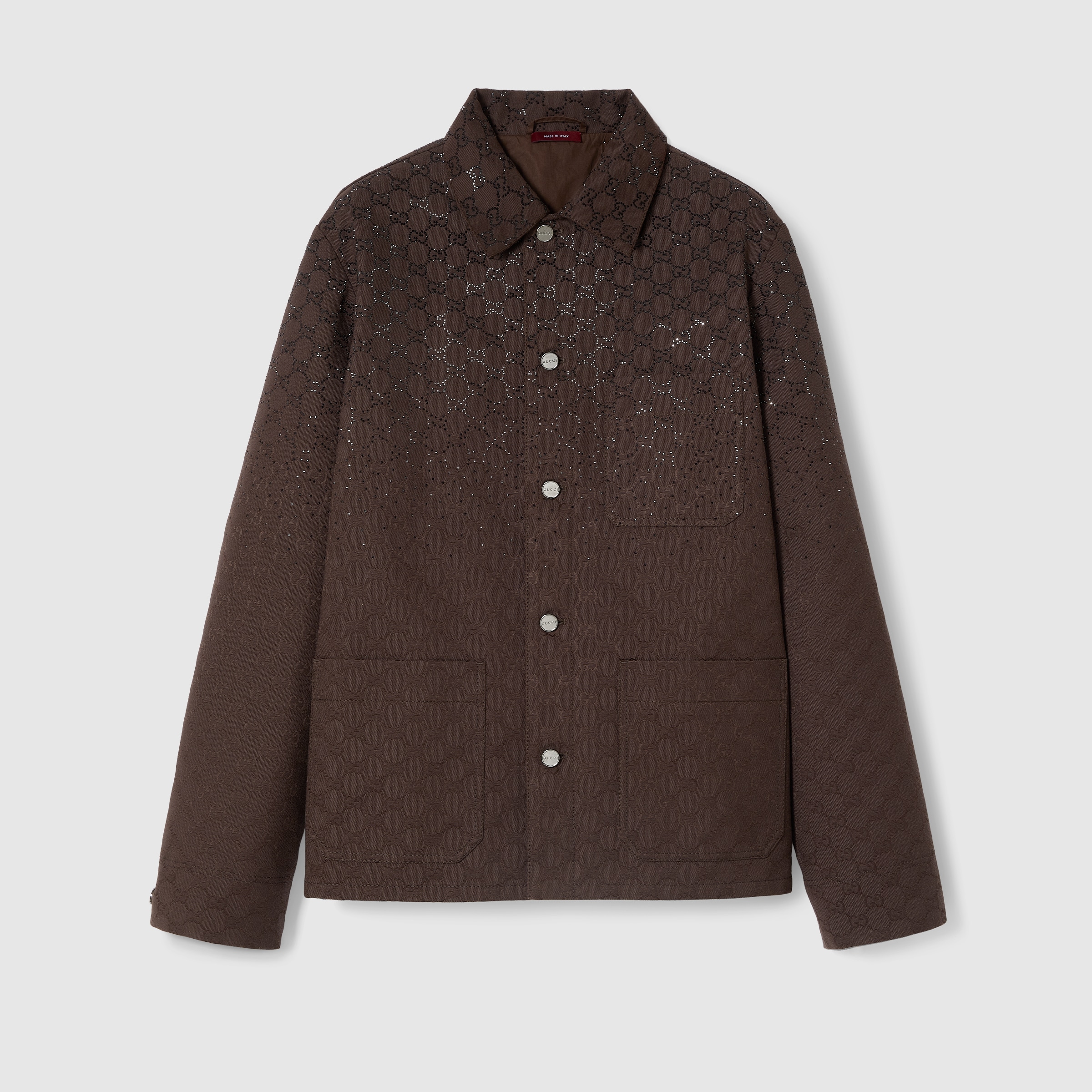 Gucci ブラウンジャケット GGキャンバス パデッドジャケット ・ブラウン | GUCCI公式