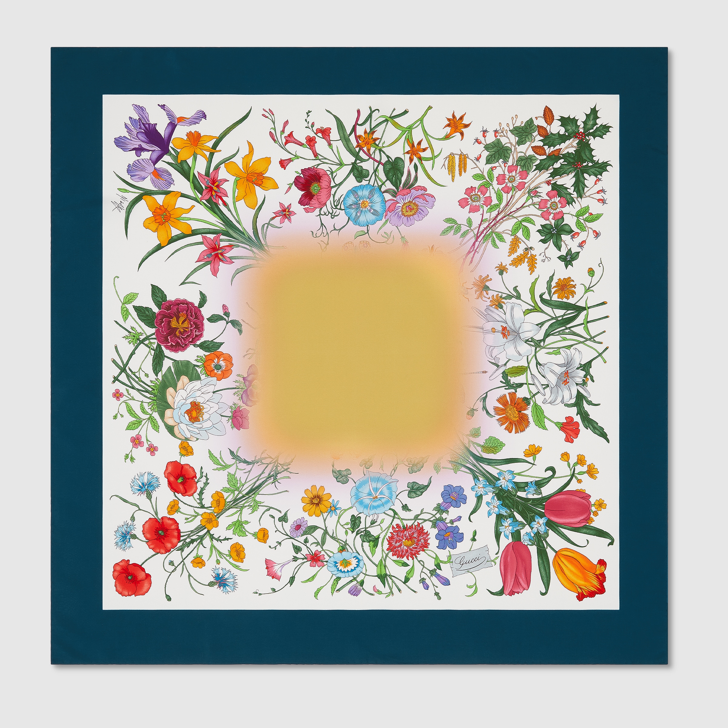 90 x 90 project printed silk carré in multicolor | GUCCI® US