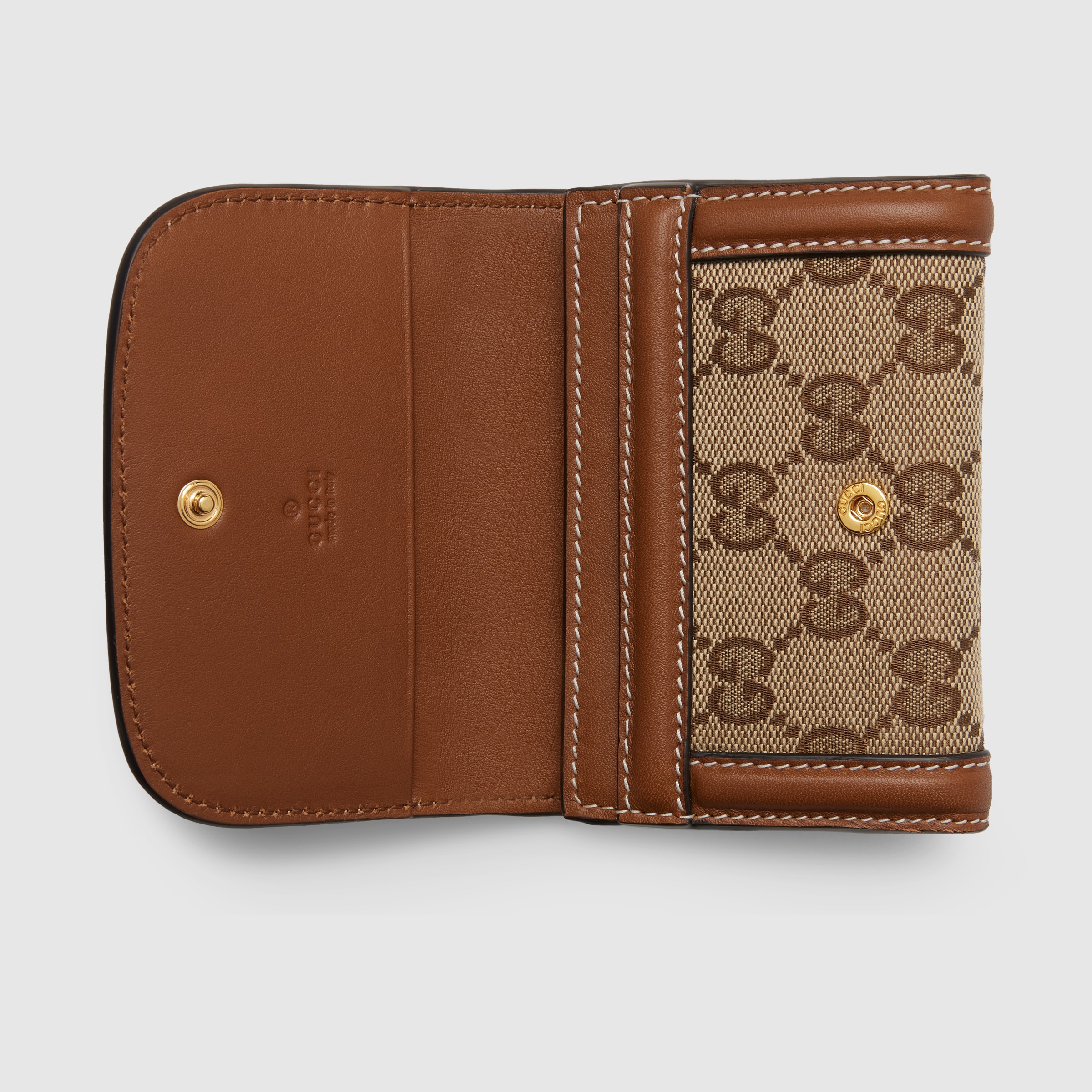 Gucci Blondie card case in beige and brown GG canvas | GUCCI® SI