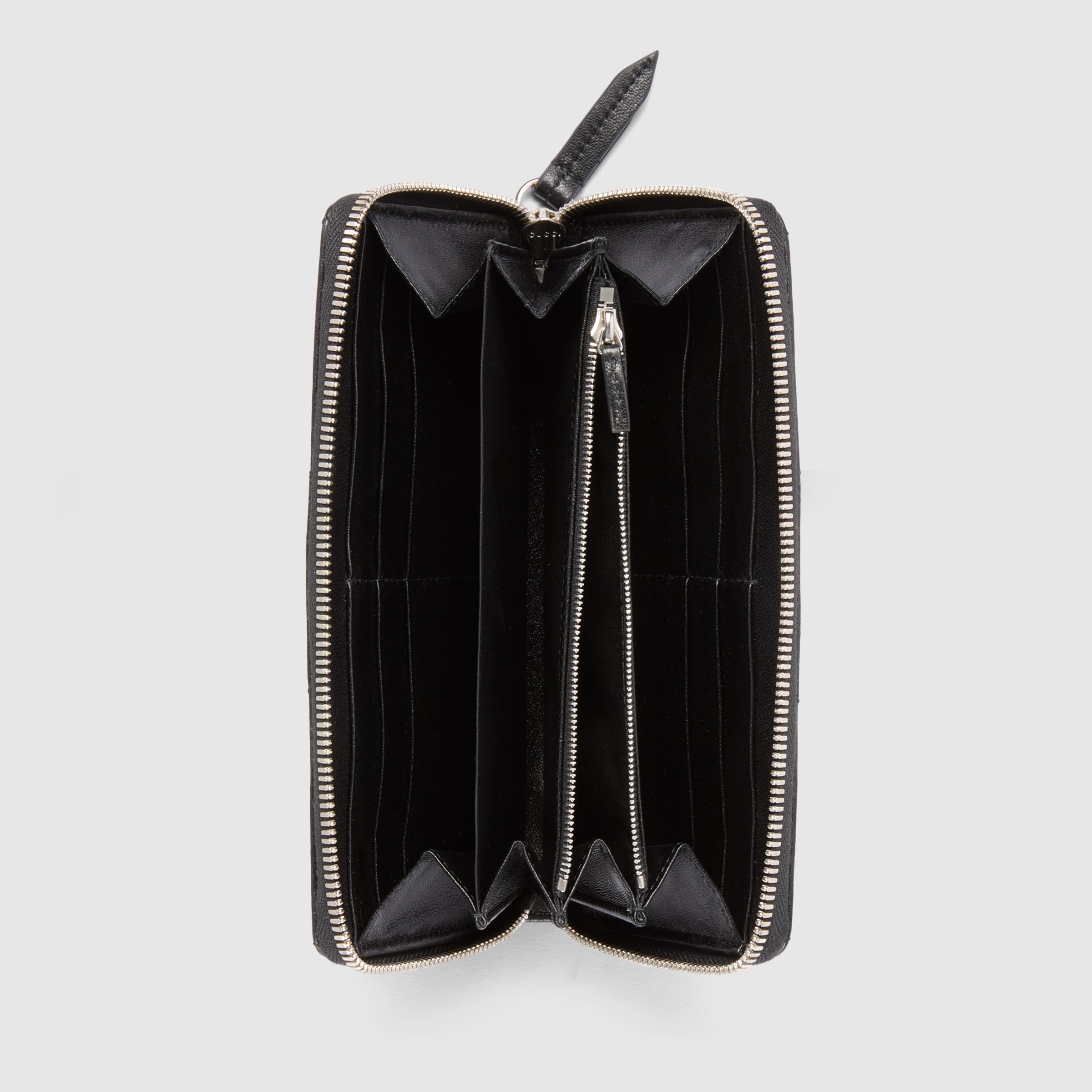 ダブルG ジップアラウンドウォレット ・ブラック レザー | GUCCI公式