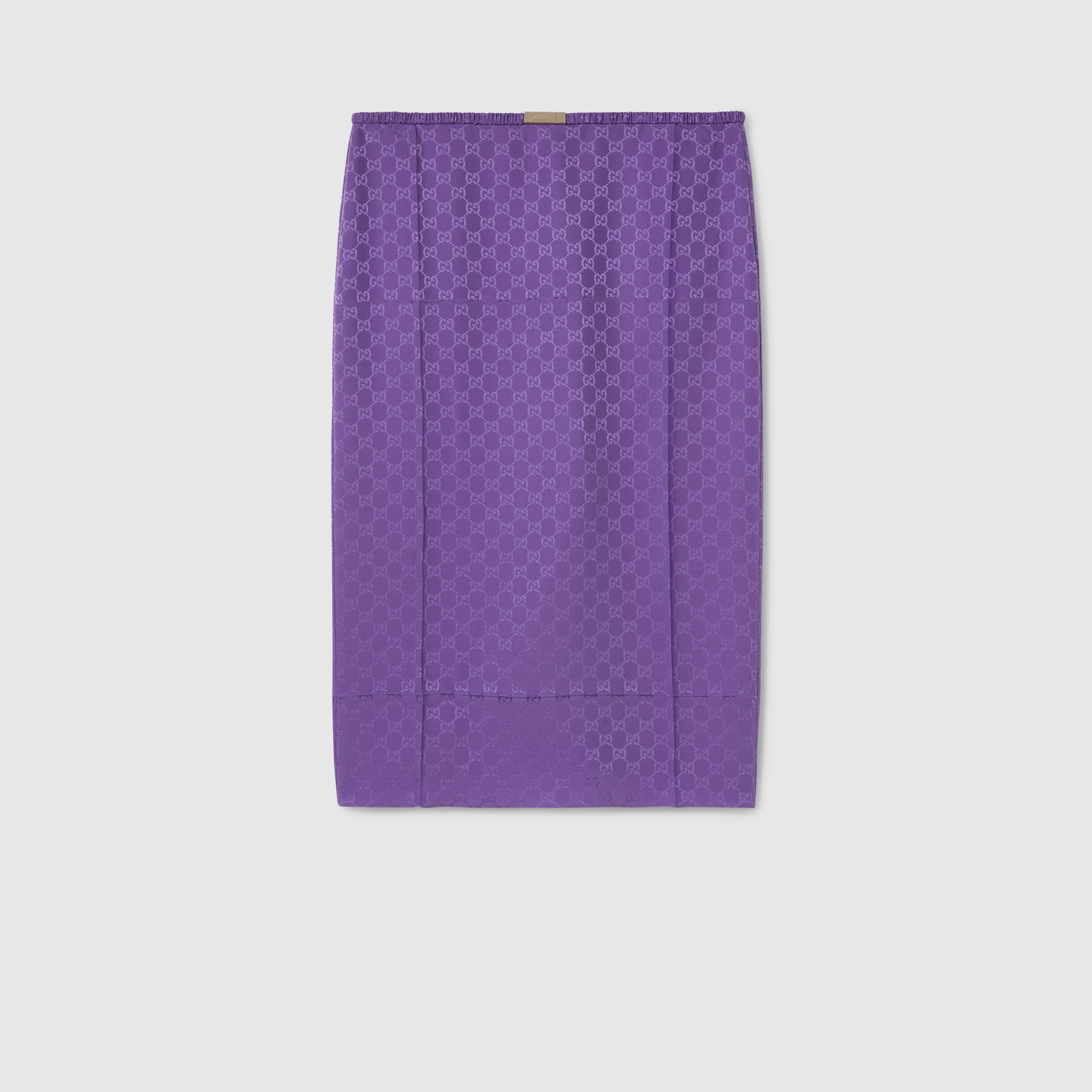 GG silk jacquard skirt in purple | GUCCI® LU